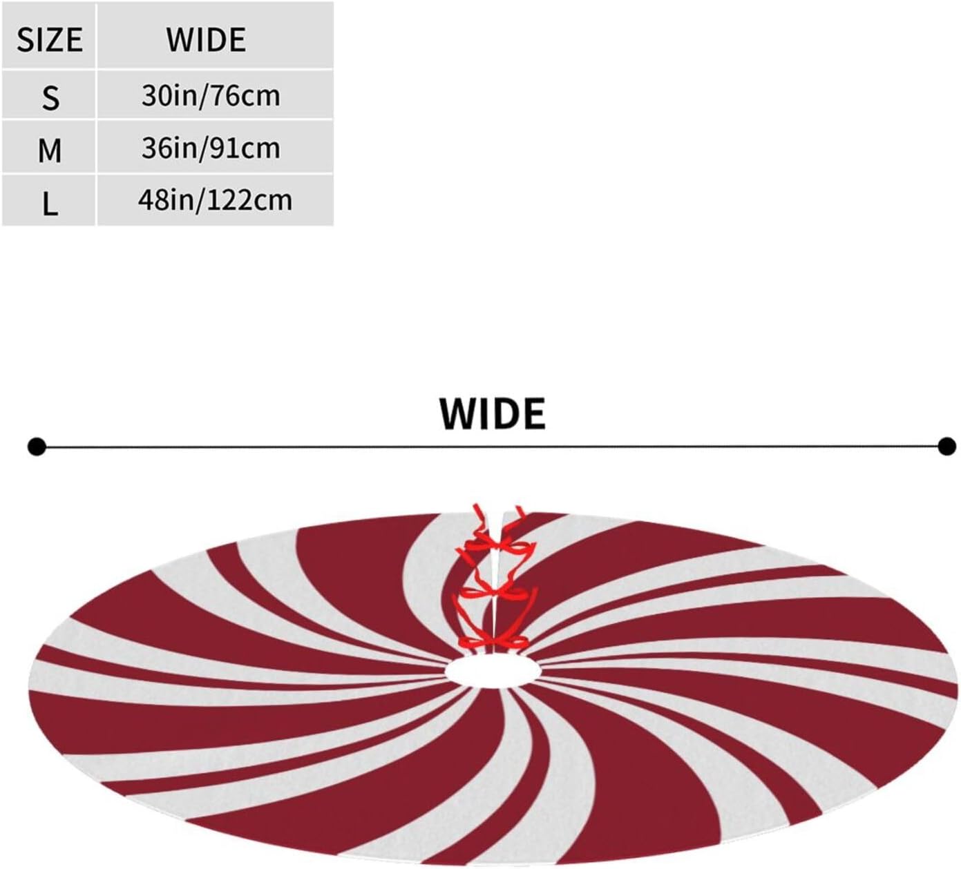 Christmas Tree Skirt,Mint Sugar Double Swirl Candy Xmas Tree Skirt Rustic Farmhouse Tree Skirt for Christmas Decor Xmas Holiday Home Party Decorations30