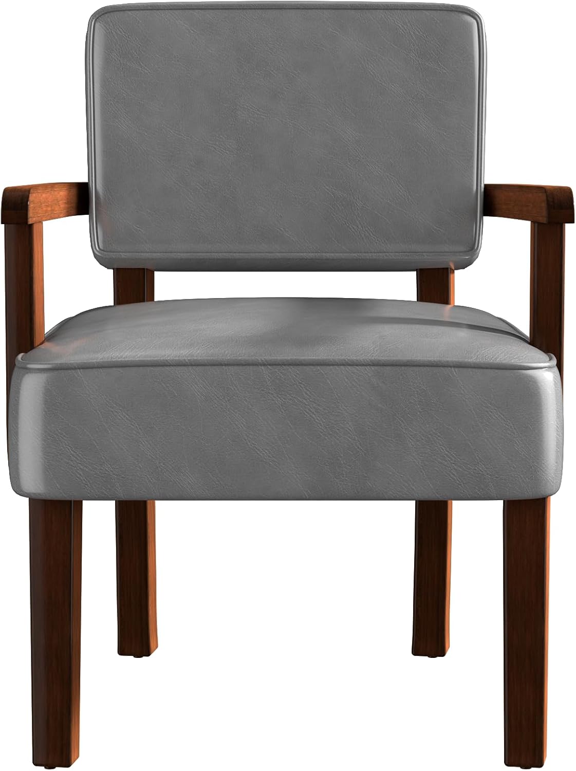 PU Leather Accent Chair, Oversized Living Room Chairs with Soft Seat and Armrests, Armchair for Bedroom, Dinning, Reading, Waiting Rooms