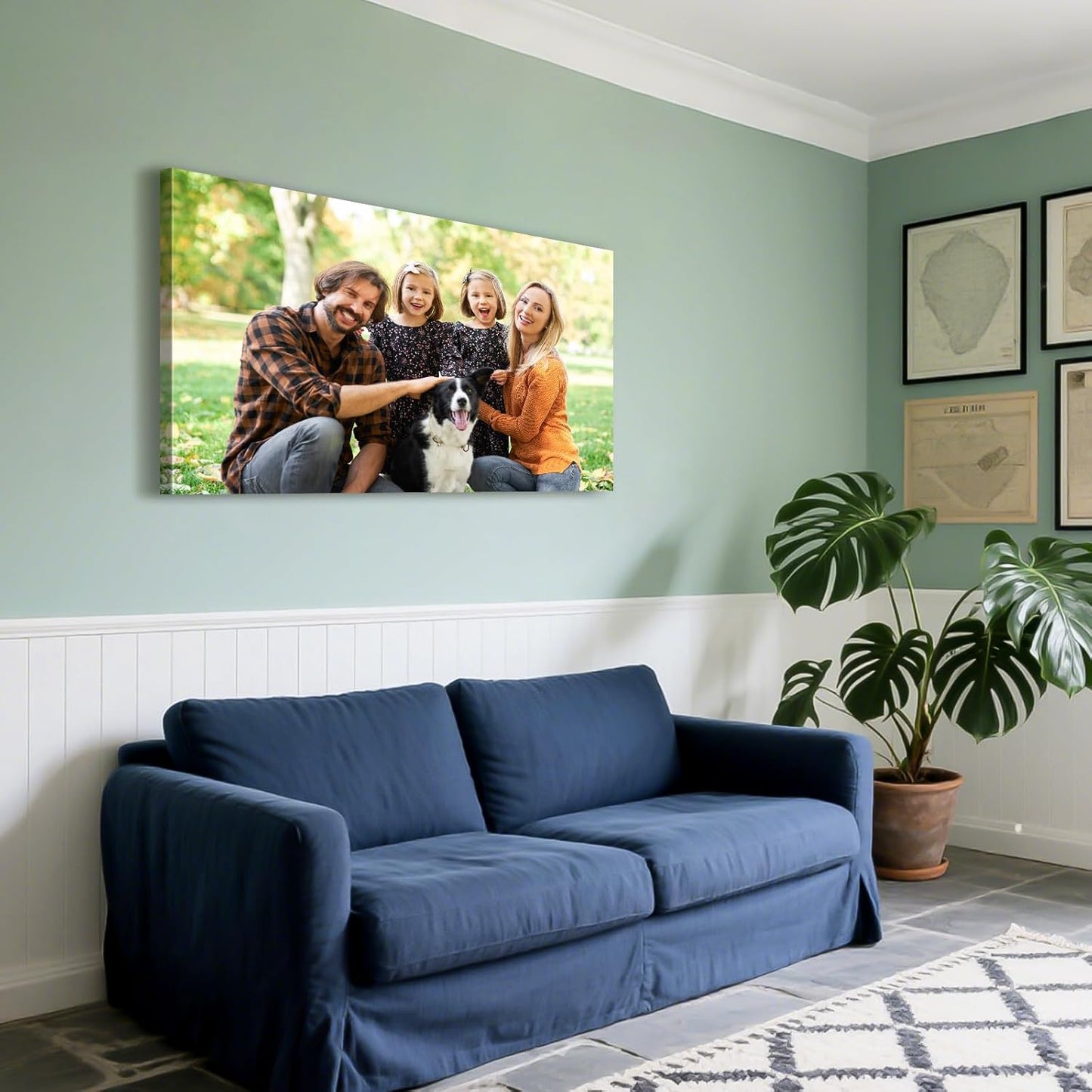 Custom Canvas Prints with Your Photos - Personalized Pictures Print, Customized Photo Gifts, Wall Art Poster Canvas Printing for Wedding, Family, Baby, Pets, Home Office Decor, Wrapped Frame 30x20