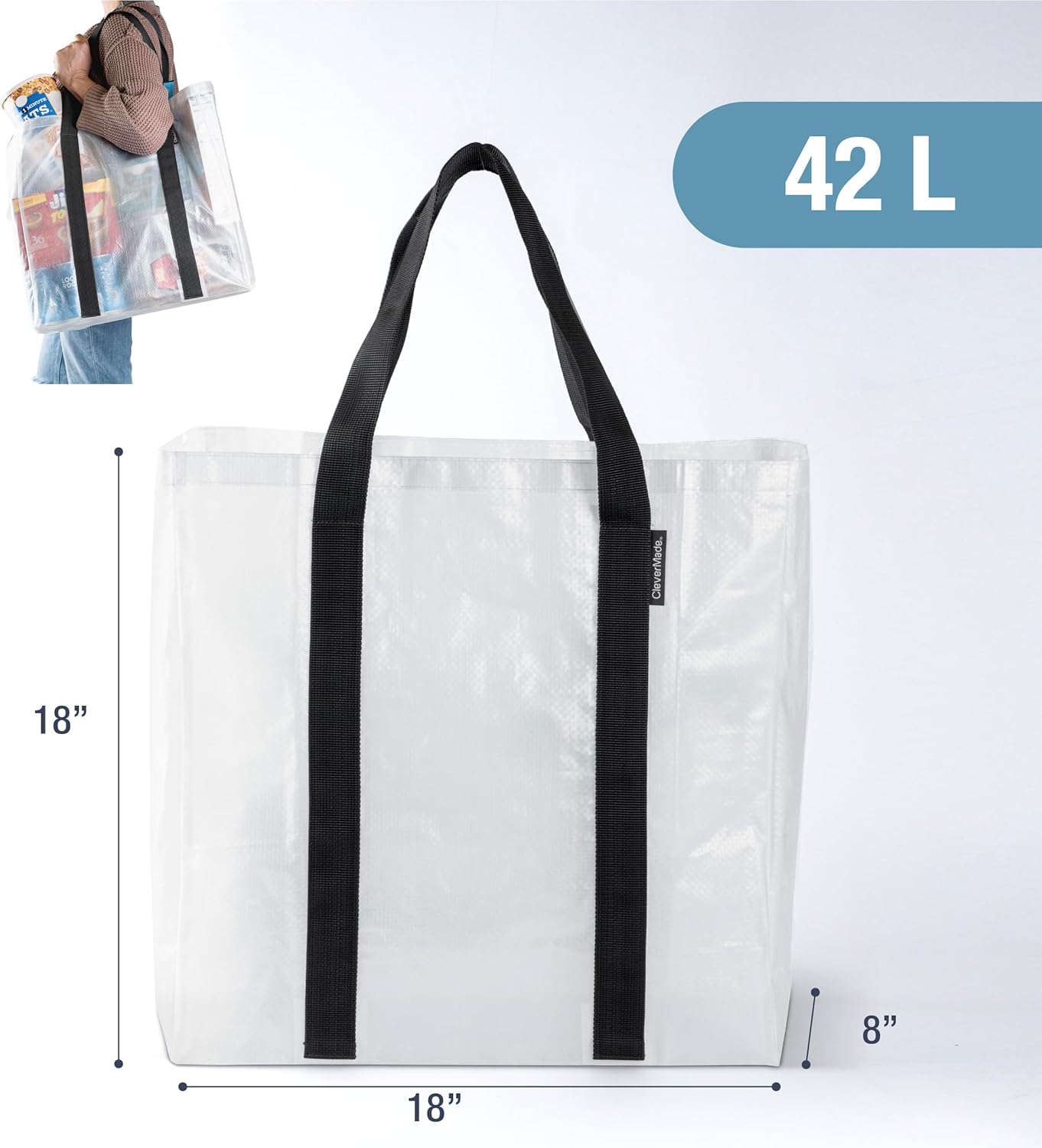 CleverMade Under Bed Storage Bag - Collapsible Storage for Shoes and Clothes Easy Use - Heavy Duty Utility Bag Home