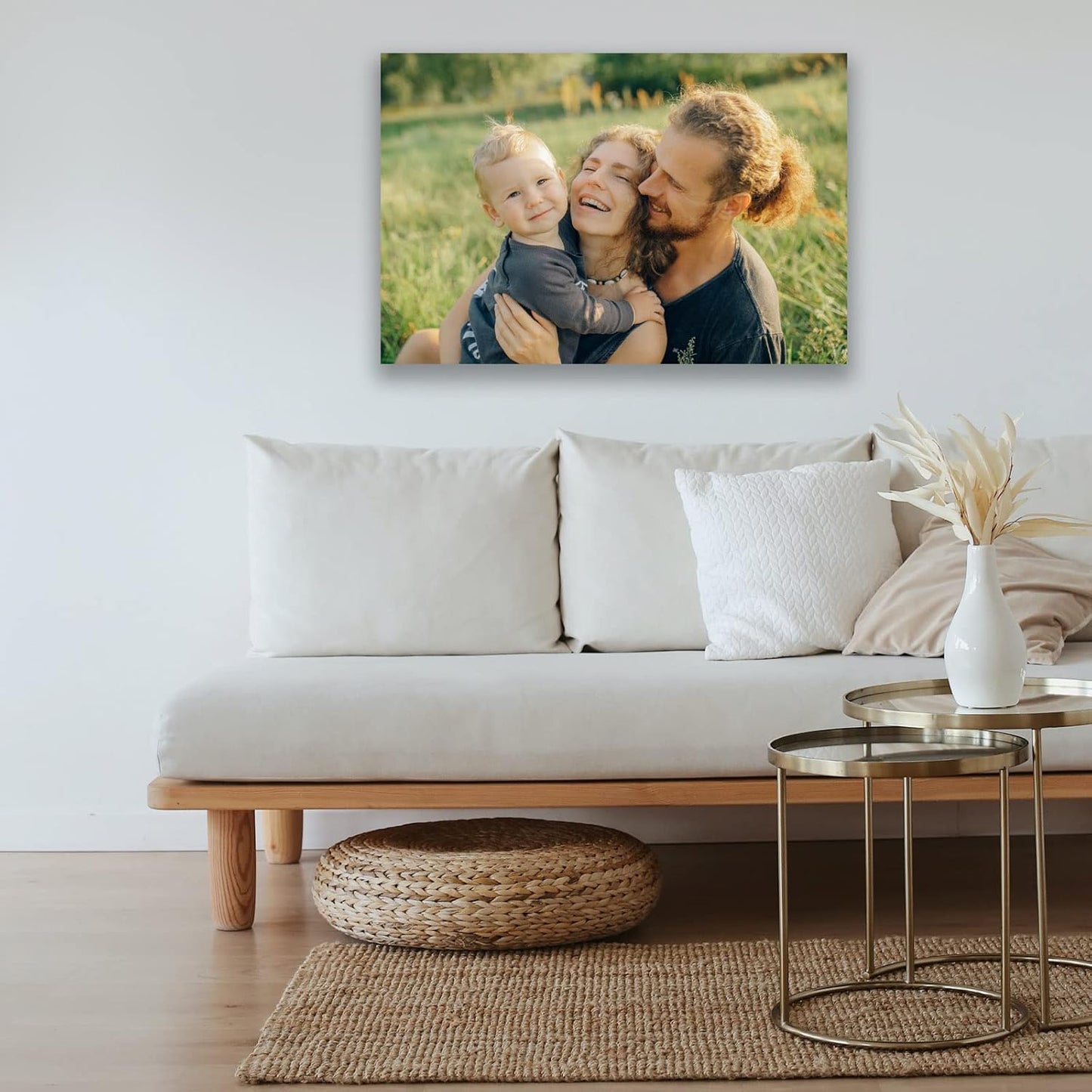 Custom Canvas Prints with Your Photos Customized Wall Art Framed Personalized Canvas Pictures for Pet/Family Gifts for Mom/Men/Women (12'' W x 16'' H)