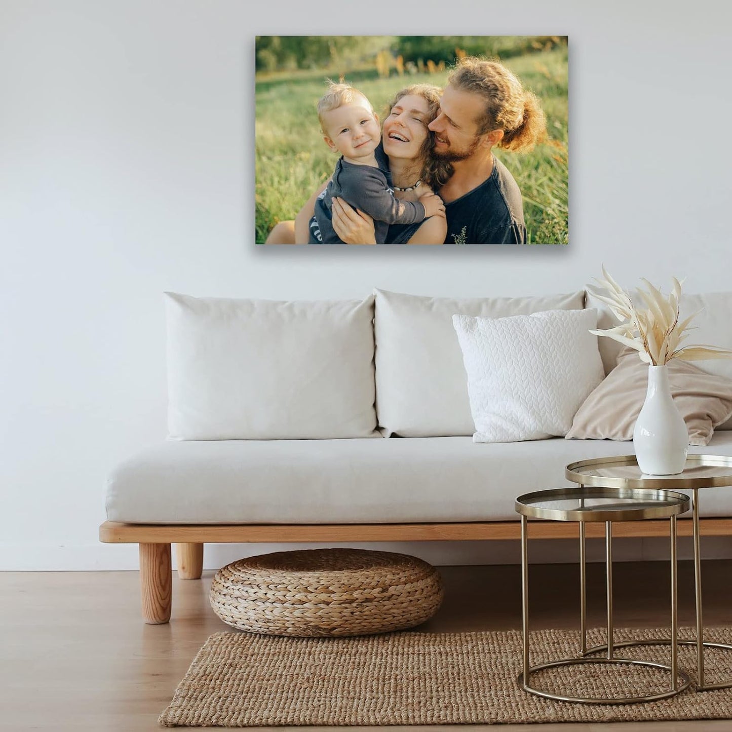 Custom Canvas Prints with Your Photos (11x14, Framed Canvas) Customized Wall Art Personalized Canvas Pictures for Pet/Family Gifts for Mom/Men/Women
