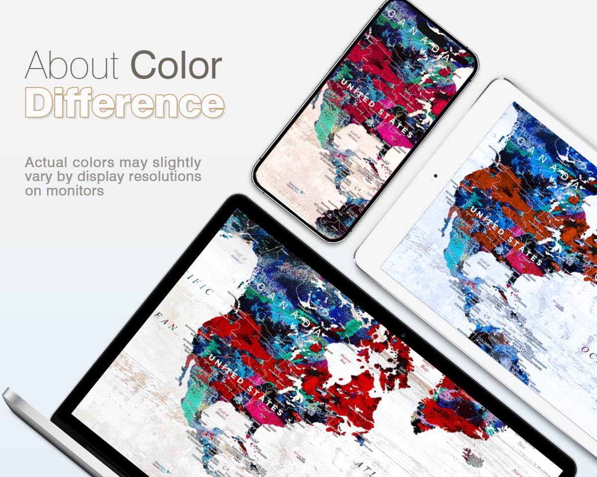 Canvas Wall Art Abstract Map Pictures for Bedroom Wall Decor Modern Office Artwork Graffiti Painting Kitchen Decoration Red Colorful Art