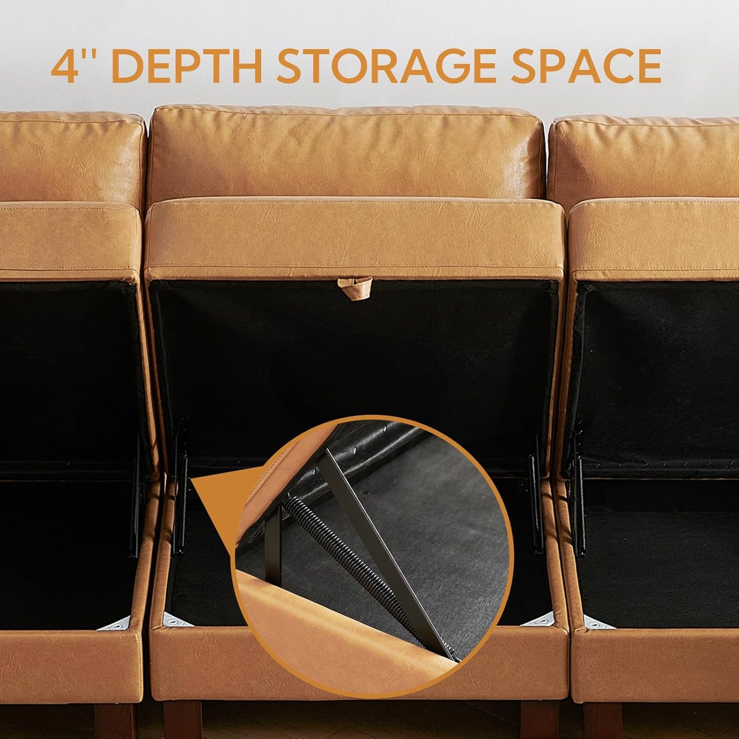 Faux Leather Modular Sofa, Module B