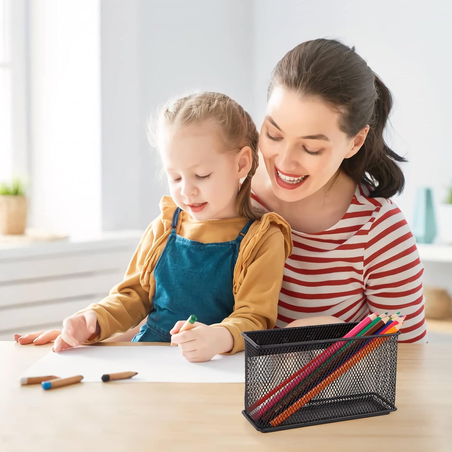 Magnetic Storage for Locker Baskets Organizer Black Magnetic Basket with 5 Strong Magnets, Magnetic Locker Organizer Holder for Whiteboard Office, 6.29'' × 2.28'' × 3.54''