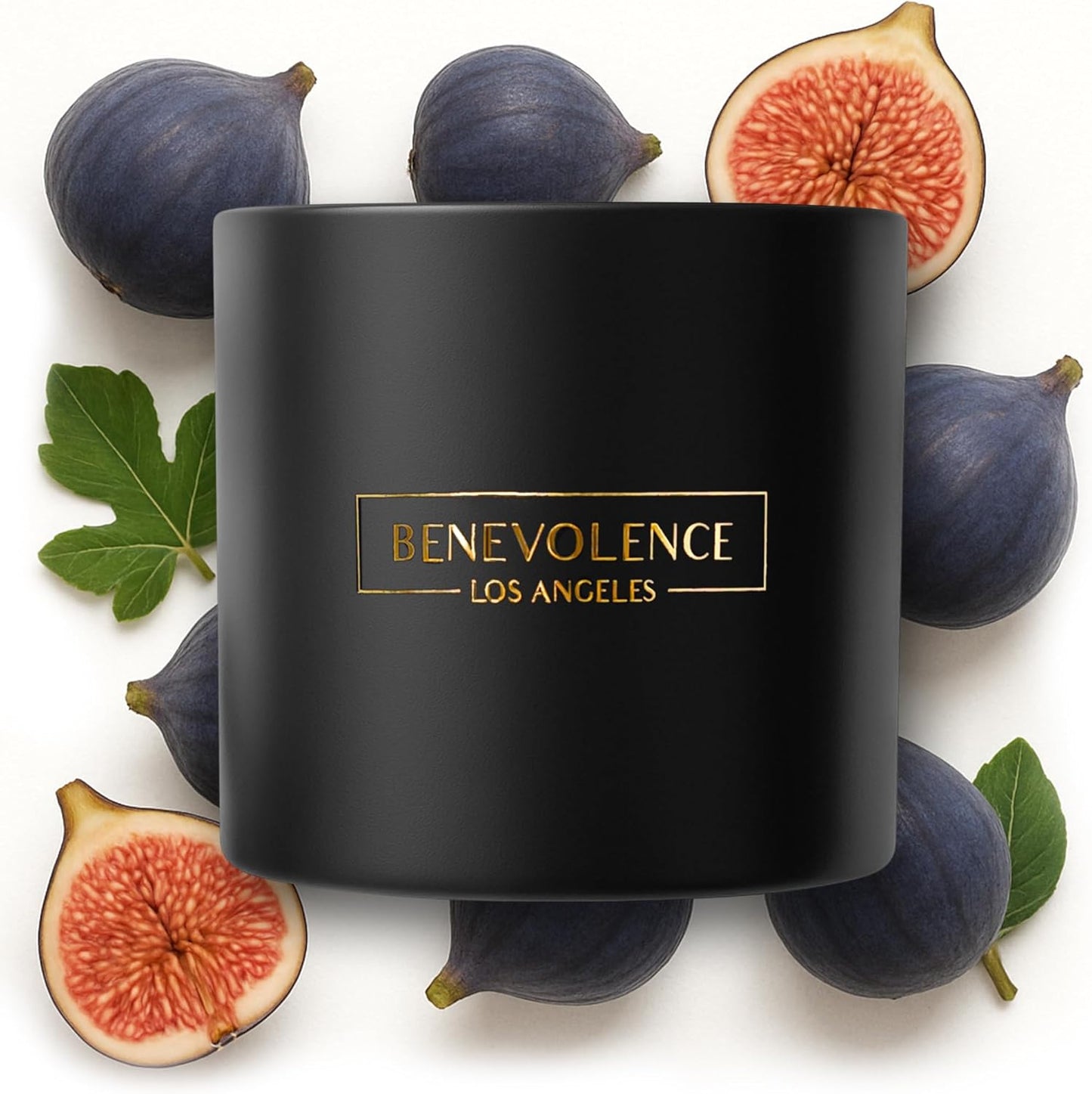 Benevolence LA 3 Wick Candle, Fig Tree Large Scented Candle | Soy Candles | Gifts for Women and Men | Home Fragrance | Aromatherapy | Bathroom Freshener 14.5 Oz, 45 Hour Burn