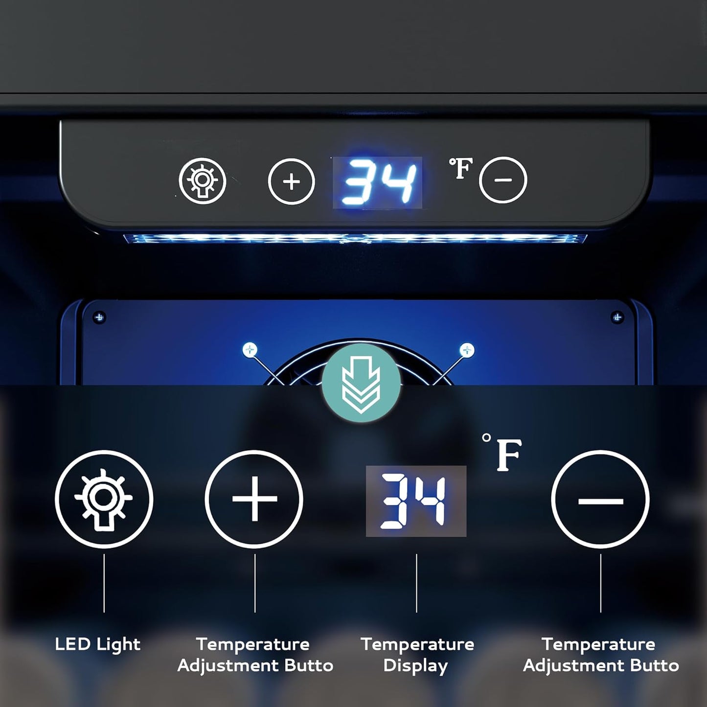 EUHOMY Beverage Refrigerator 15 Inch, Under Counter 127 Can Beverage Fridge with Stainless Steel Door, Beverage Cooler Built-in and Undercounter Drink Fridge - Soda Cola