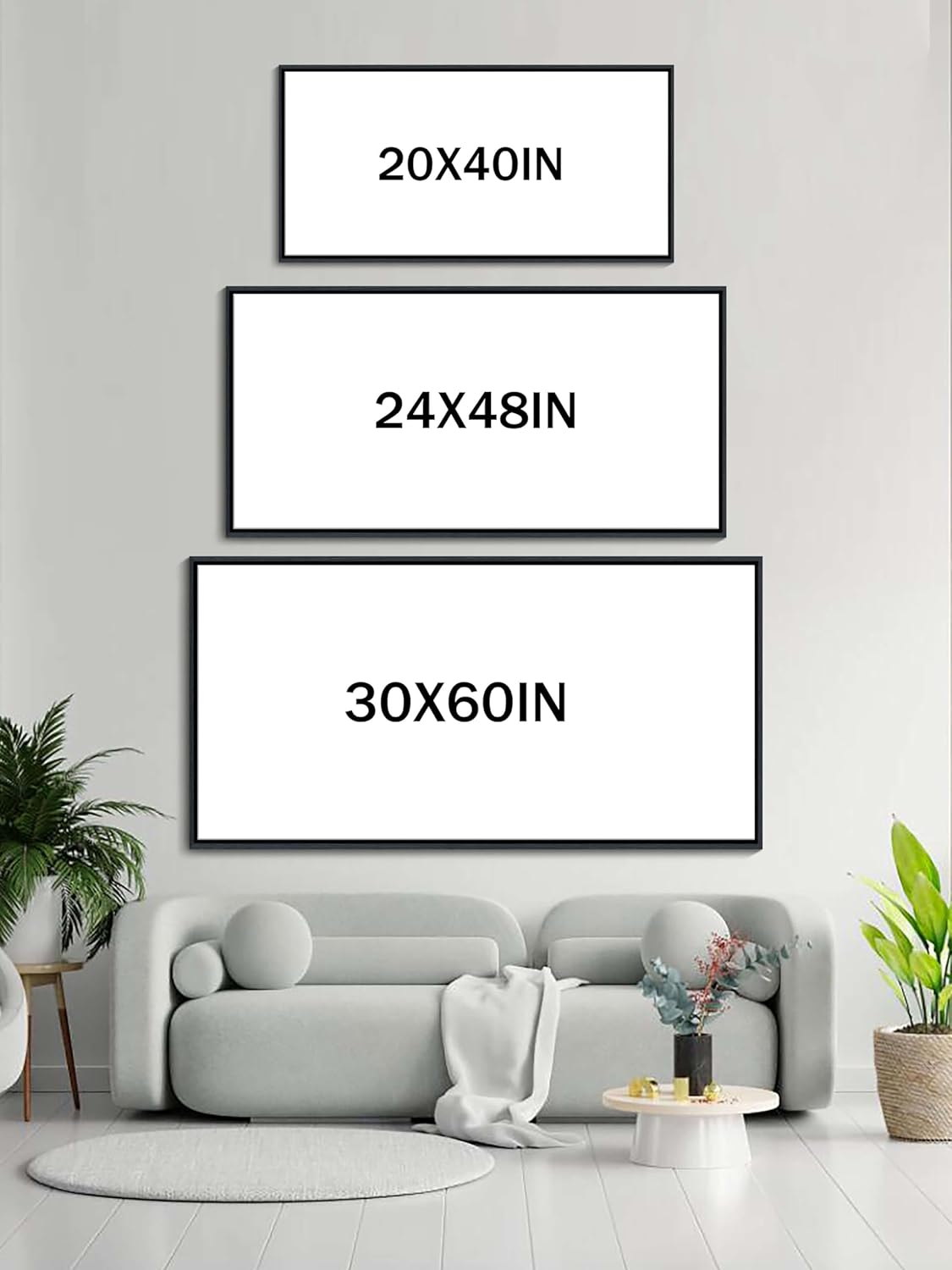 DUNHUANG ART Nordic Luxury Gold Abstract Canvas Wall Art for Living Room - Modern Decor for Home & Office - Framed Prints Painting Ready to Hang 20"x40"