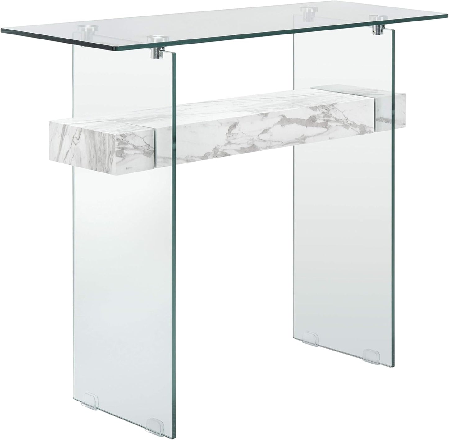 Safavieh Home Kayley Glass and White Marble Console Table (CNS7001E)
