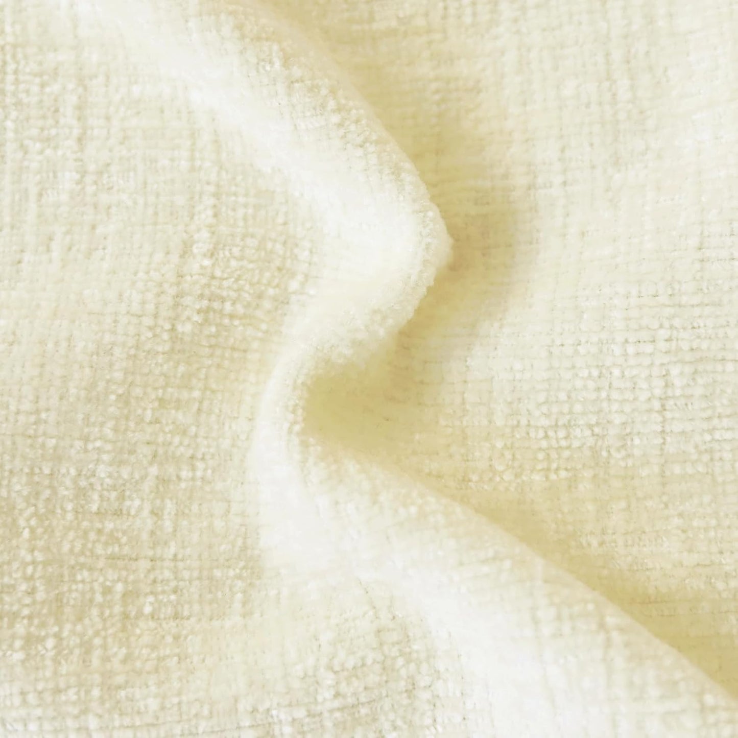 CaliTime Throw Pillow Covers Decorative 12 X 20 Inches Pack of 2 Cozy Chenille Cushion Cases for Couch Sofa Bed Living Room Home Beige