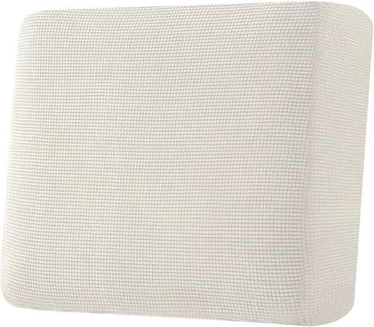 H.VERSAILTEX Super Stretch Individual Seat Cushion Covers Sofa Covers Couch Cushion Covers Slipcover Sets Thick Jacquard Textured Twill Fabric (1 Piece Chair Cushion Cover, Ivory)