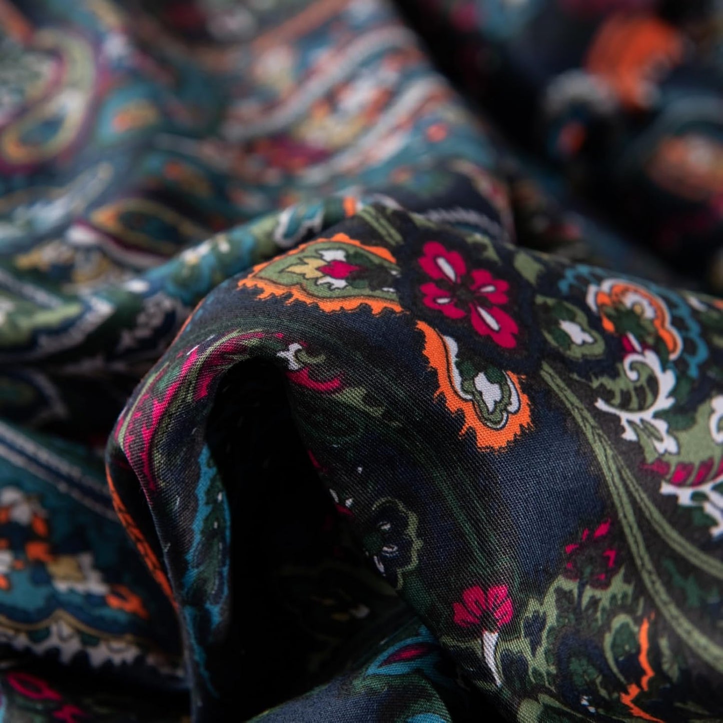 ABREEZE Luxury Vintage Black Duvet Cover Sets Damask Paisley Bedding Set Retro 100% Brushed Cotton Zipper Closure Bedding Collection King Size