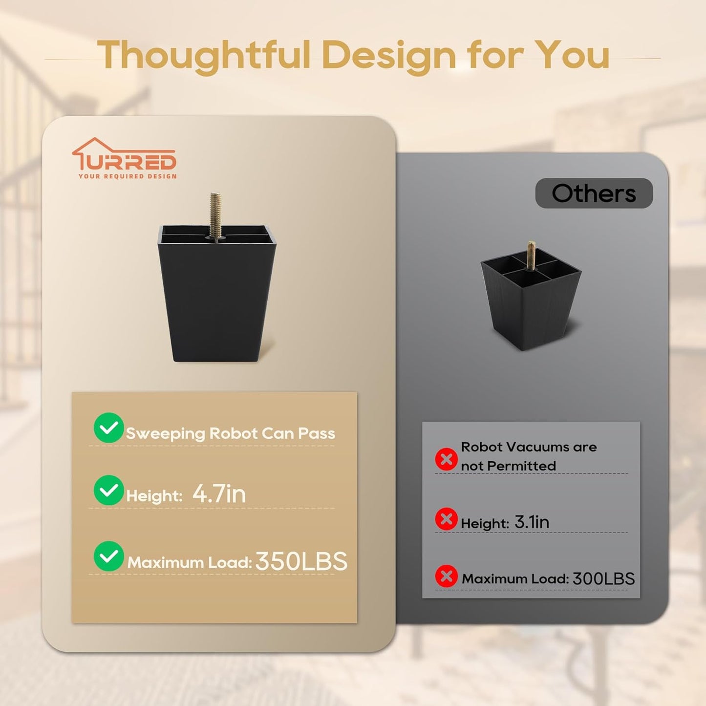 URRED Modular Sectional Sofa Comfy Cloud Couch, Modern Chenille Sofa Sleeper Deep Seat Couches with Ottoman/Pillows for Living Room (White, 82.6''- 2 Ottomans)