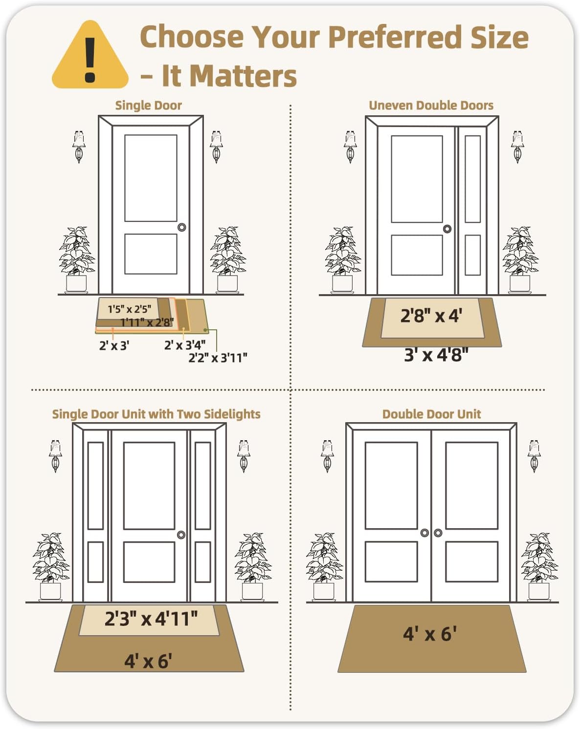 Color&Geometry Front Door Mat Indoor 17"x29", Rugs for Entryway, Non Slip Washable Low-Profile Inside, Entry Mat Entry Rug Door Mat Indoor Entrance, Grey (Rolled-up NO Creases)