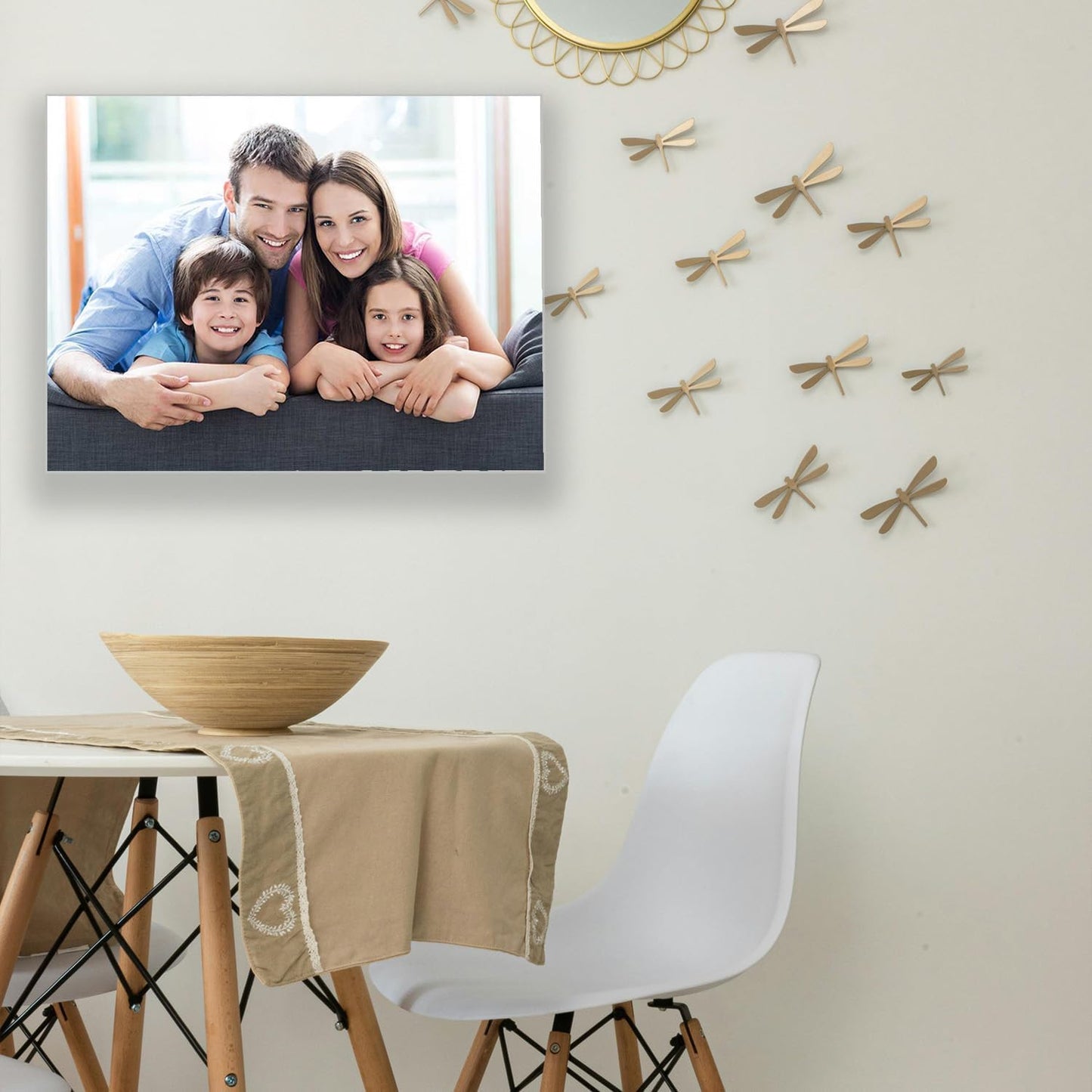 Custom Framed Canvas Prints With Your Photos-Personalized Picture To Canvas Wall Art ，Home Decoration Gifts Holiday Gifts