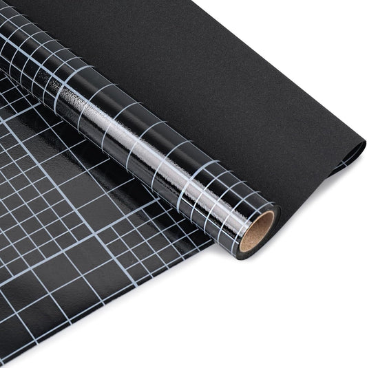 HIDBEA Blackout Window Film,100% Light Blocking Room Darkening Window Privacy Film,Frosted Glass Window Film Heat Control, Removable Window Cover Tint for Day Sleep (Black,35.4in x 6.5ft)