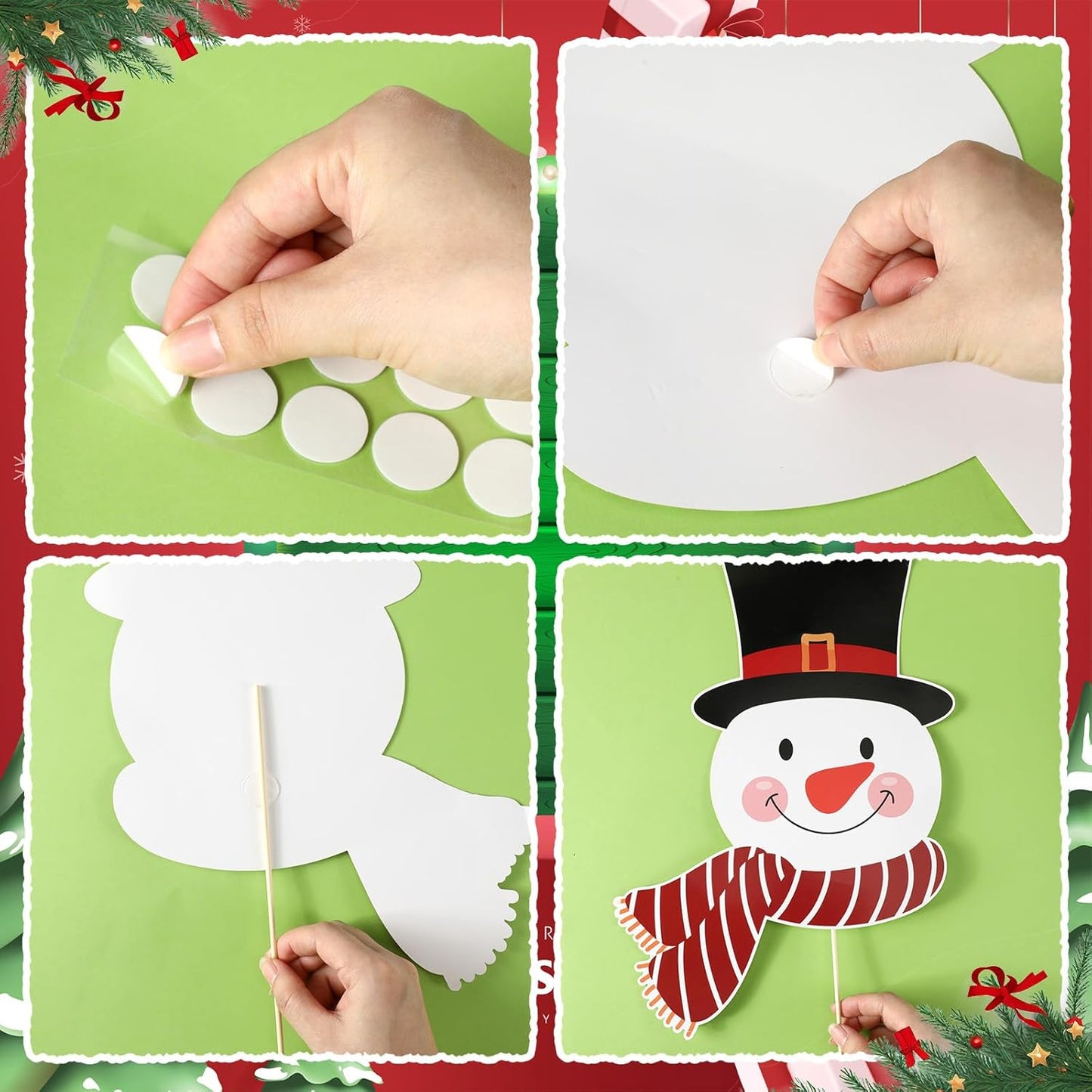 Snowman Christmas Decorations for Tree Snowman Christmas Tree Topper Head Arms Funny Xmas Ornament Decor for DIY Xmas Party Decorations Holidays Winter Indoor Home Gift