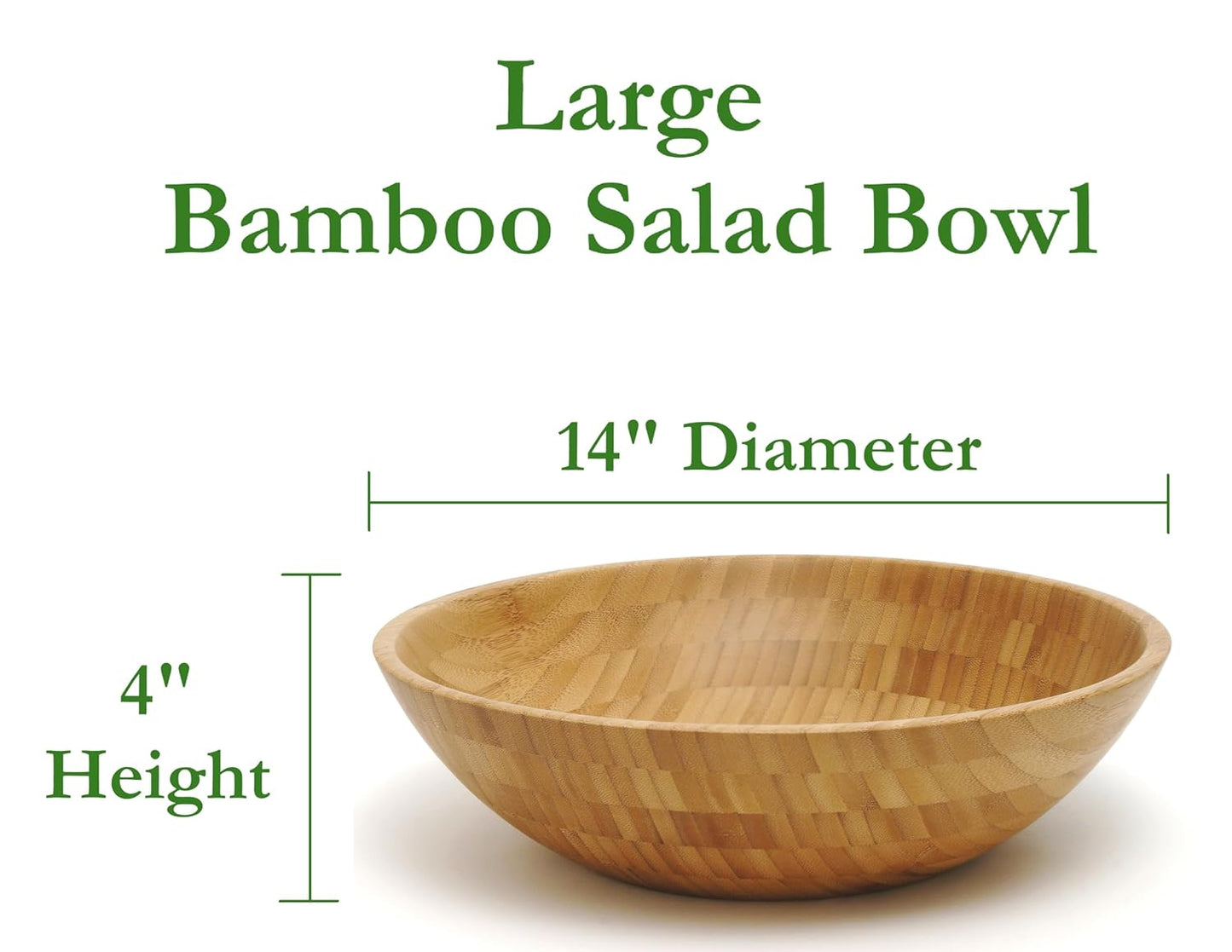 Lipper International Bamboo Wood Salad Bowl