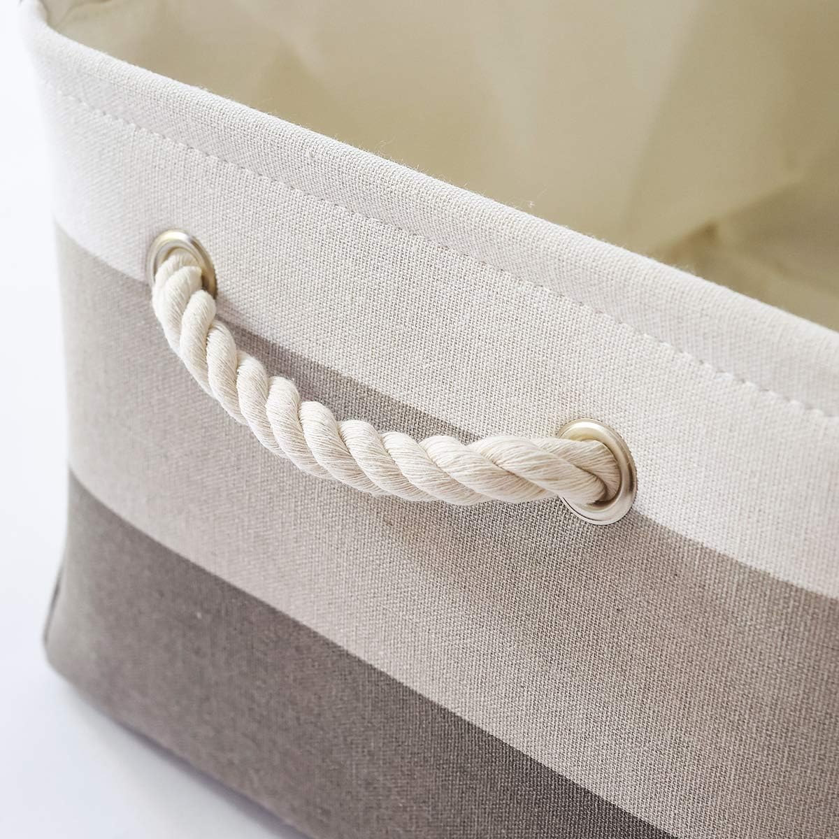 Storage Basket Fabric Sturdy Canvas Storage Bins Organizer with Handles for Clothes and Toy Storage Foldable Storage Boxes Cubes