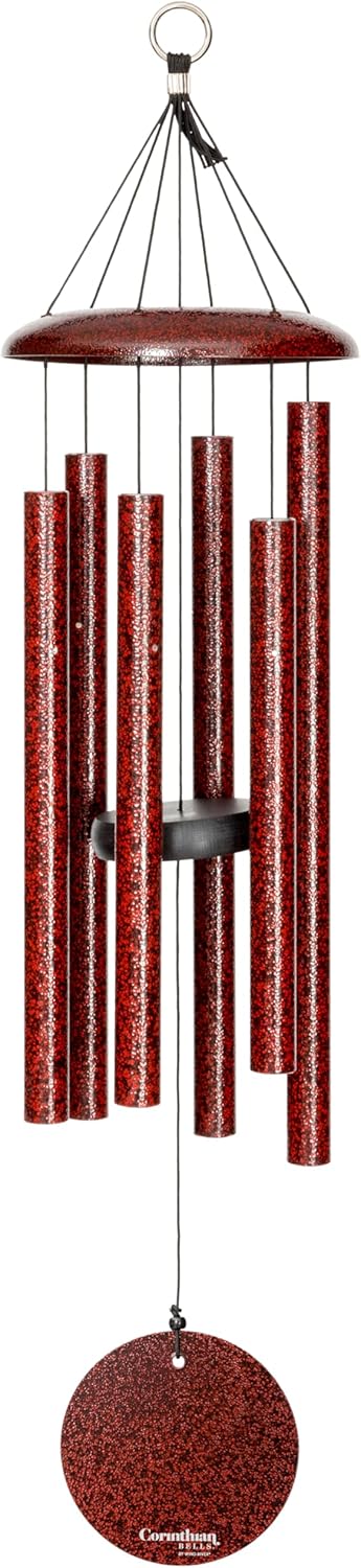 Corinthian Bells by Wind River - 30 inch Ruby Splash Wind Chime for Patio, Backyard, Garden, and Outdoor Decor (Aluminum Chime) Made in The USA
