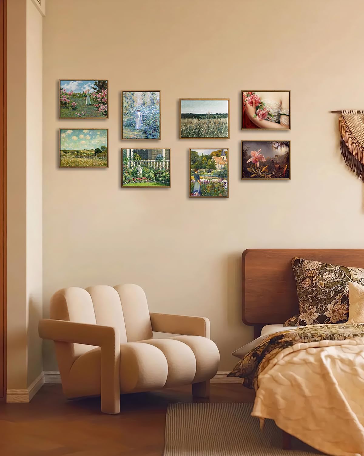 Framed Wall Art, Canvas Wall Art for Living Room Decor,Wall Decor Aesthetic, Country Nature Landscape Painting for Bedroom Bathroom Office Home Decor