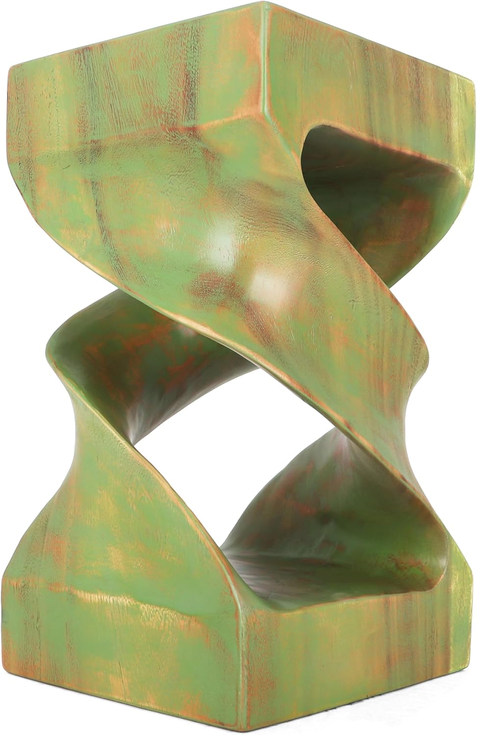 Rutledge & King Mid Century End Table - Round Wooden Side Table - 11" x 11" x 19.75" - Green