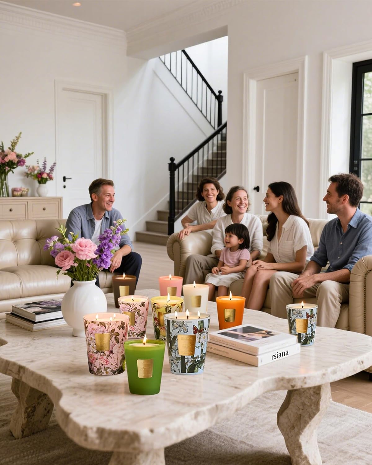 M&SENSE Large Candles Caramel Pumpkin Latte Scented, 3 Wick Natural Soy Candles for Home Scented, 150H Long Lasting Slow Burn Jar Candle 35oz, No Toxic Aromatherapy Candle for Stress Relief