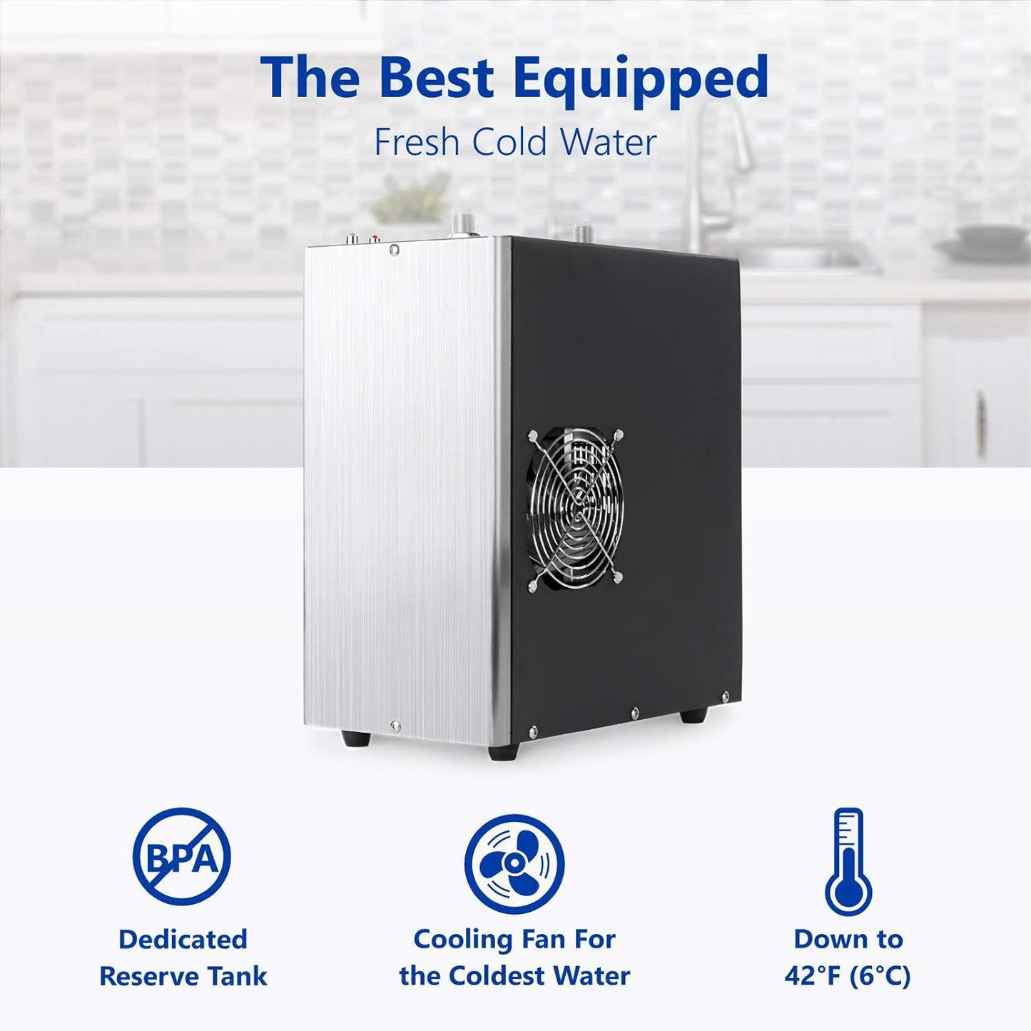 Express Water Universal Chiller Cooling System for Water Filters – Compatible with Reverse Osmosis Filtration Systems – Includes ¼” Quick Connect Set-Up
