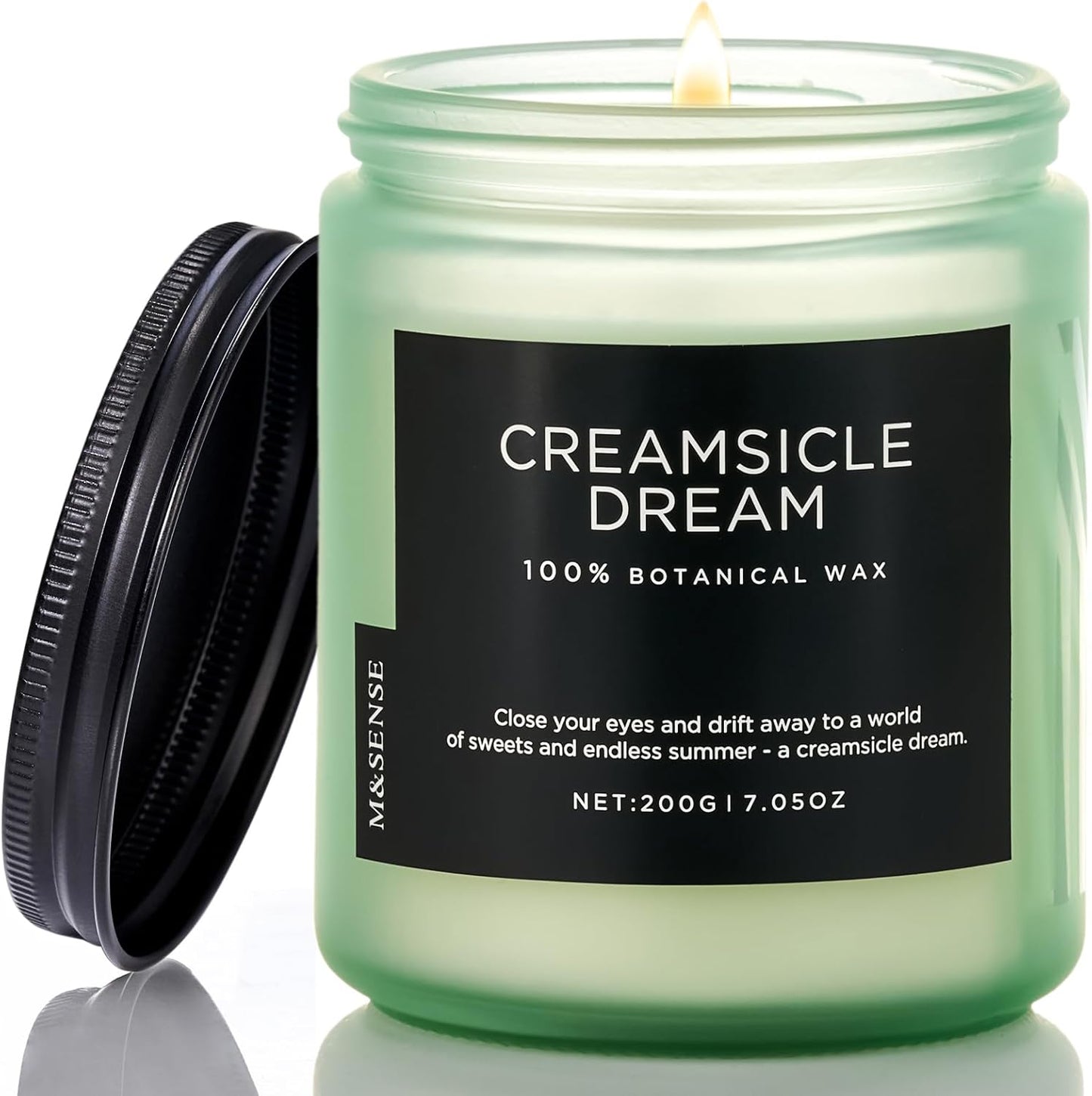 M&SENSE Orange Creamsicle Scented Candle, 7.05oz 50 Hours Slow Burning Non Toxic Natural Soy Wax 2 Wick Candle for Home Scented, Long Lasting Home Fragrance Gifts for Housewarming & Anniversry