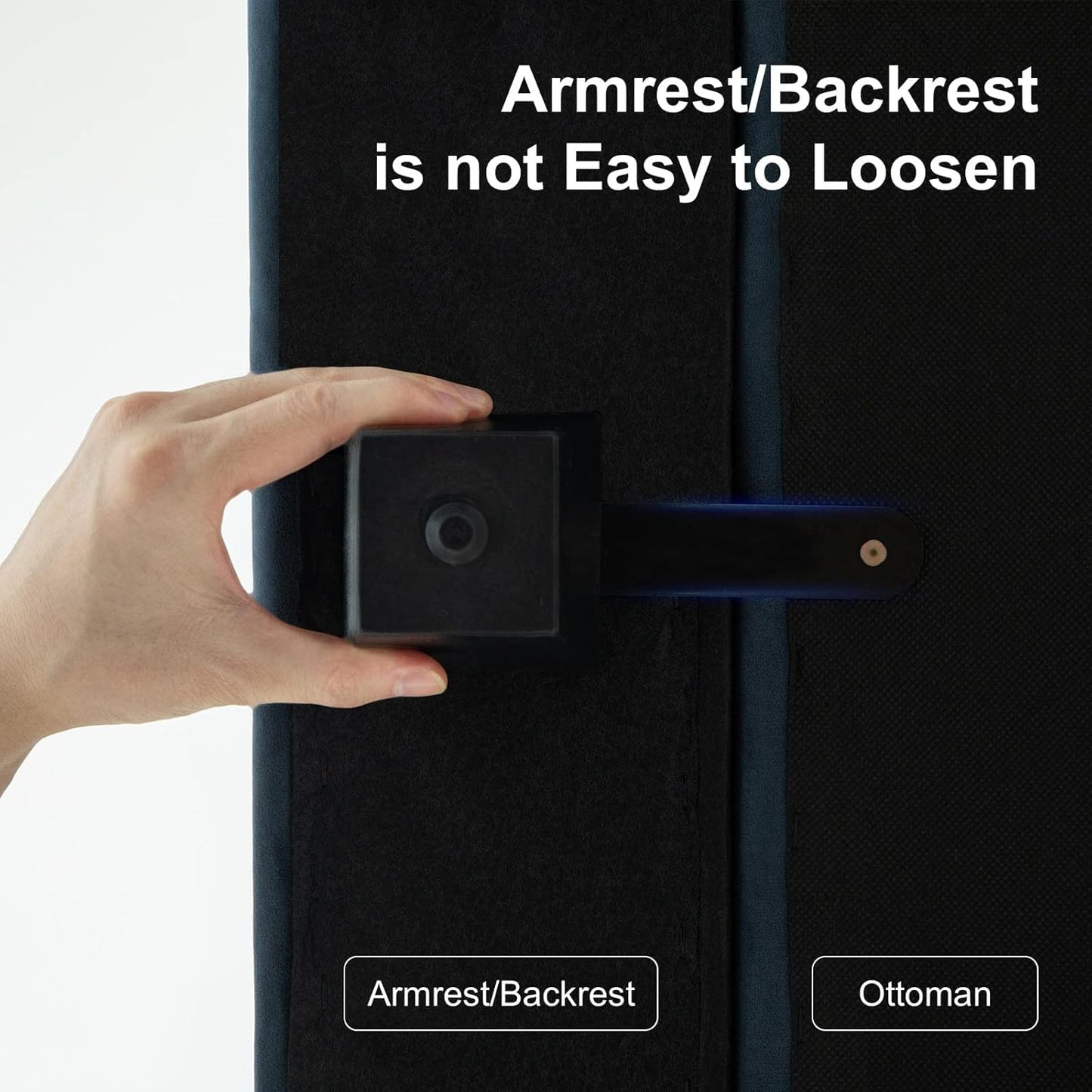 Belffin Modular Sofa Couch with Storage Seats Velvet 3 Seater Sofa for Living Room Blue