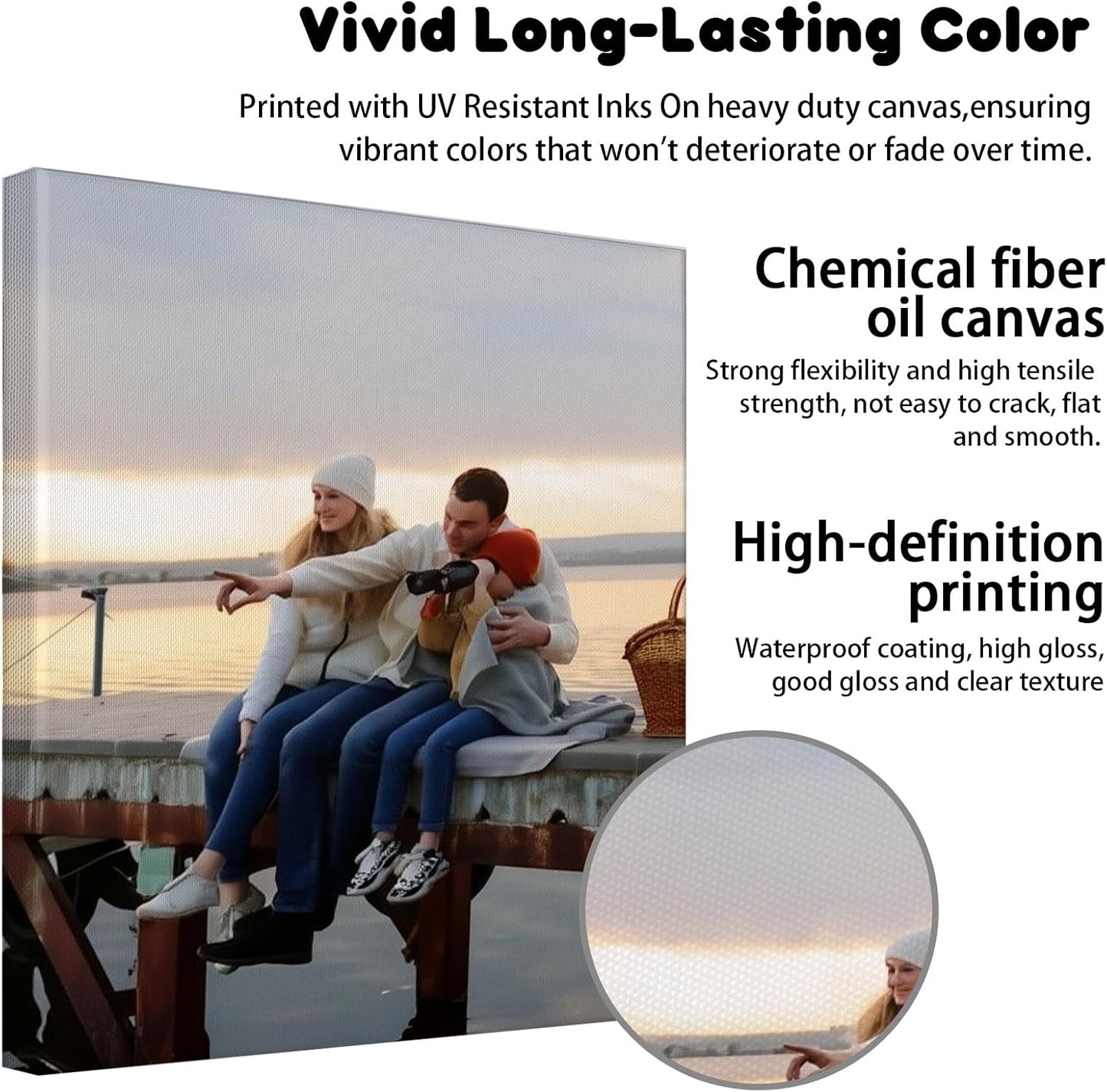 Custom Canvas Prints With Your Photos, Personalized Custom Canvas Wall Art, Customized Wall Art For Bedroom Unique Gift For Christmas Valentine'S Day Wedding Housewarming For Mom Women And Men 8×8