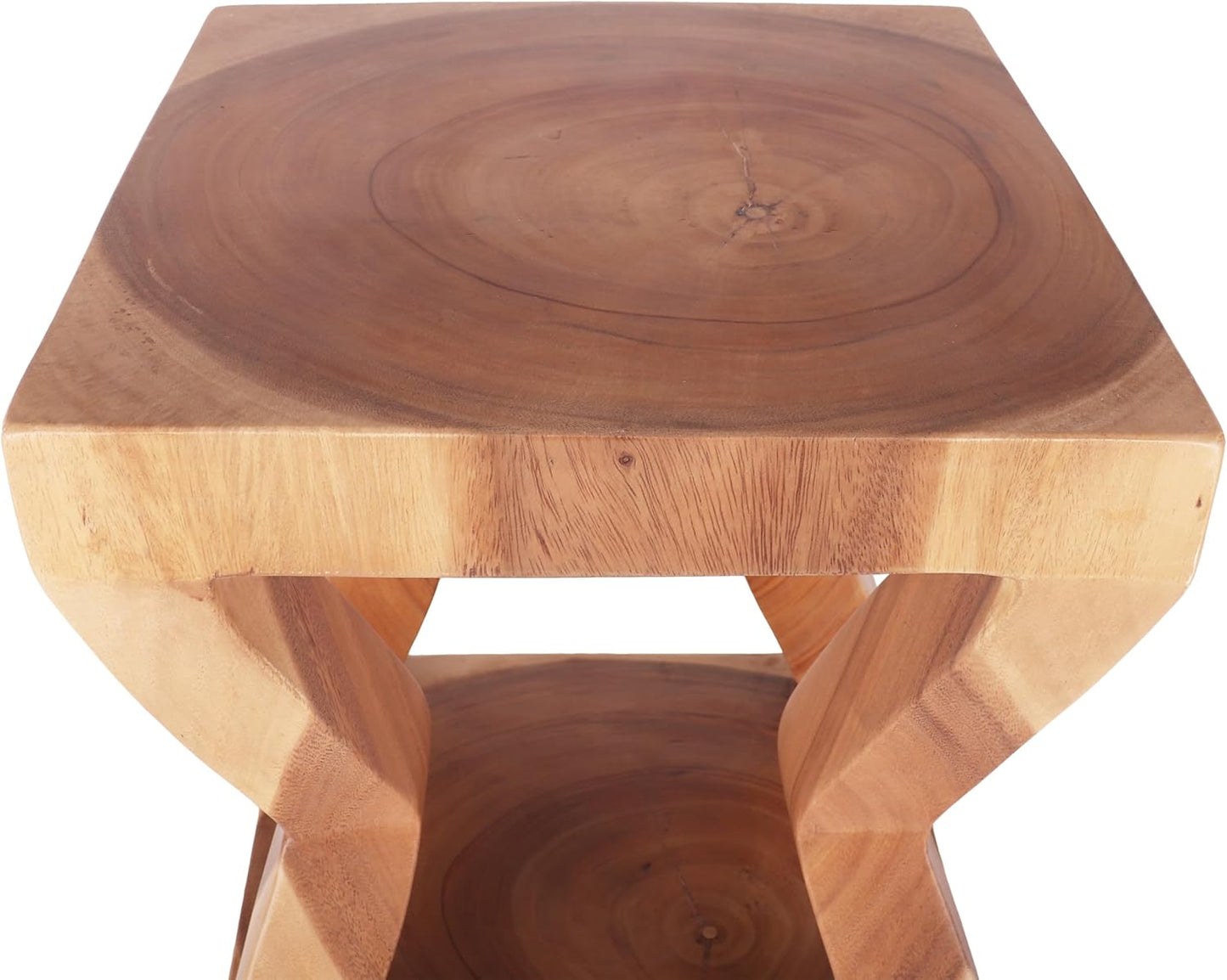 Rutledge & King Wooden End Table - Unique Wooden Side Table - Mid Century Side Table - Saur Wood Side Table - Small Accent Table - Mid Century Modern Side Table