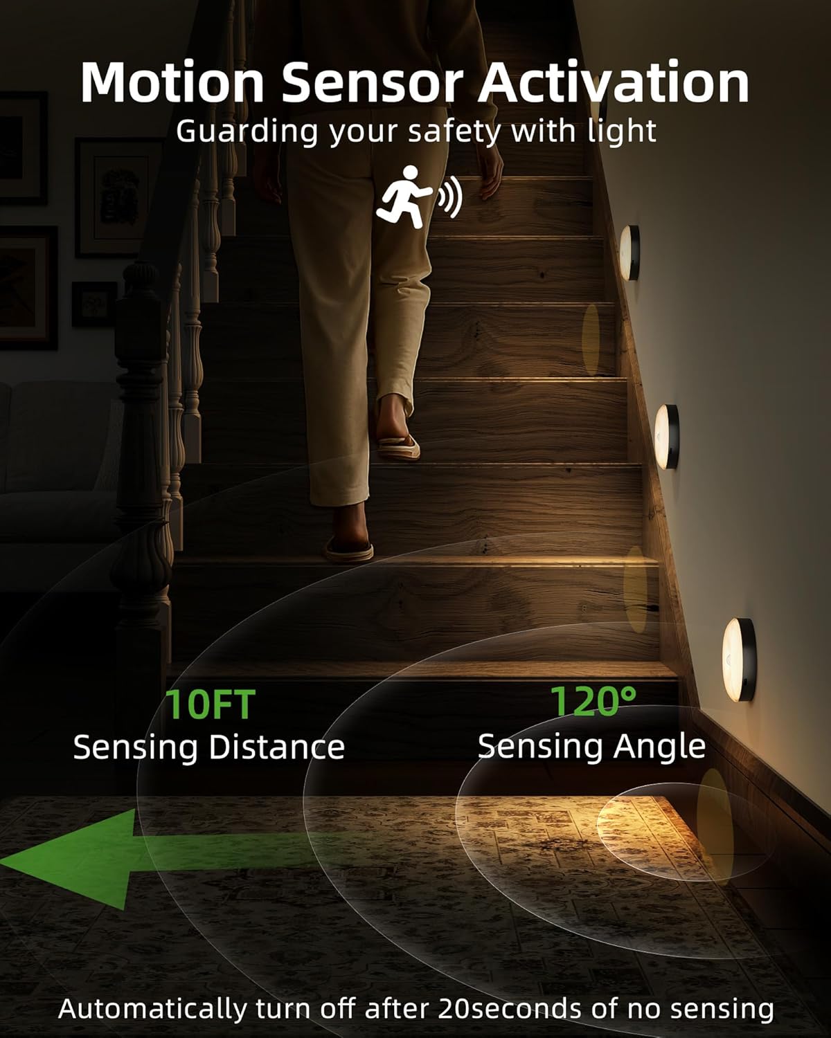 EZVALO Under Cabinet Lighting,1000mAh Rechargeable Puck Lights with Remote,3 Color Temps & 12 RGB Motion Sensor Closet Lights Indoor,Dimmable Under Cabinet Lights for Kitchen,Cabinets,Closet (3 Packs)