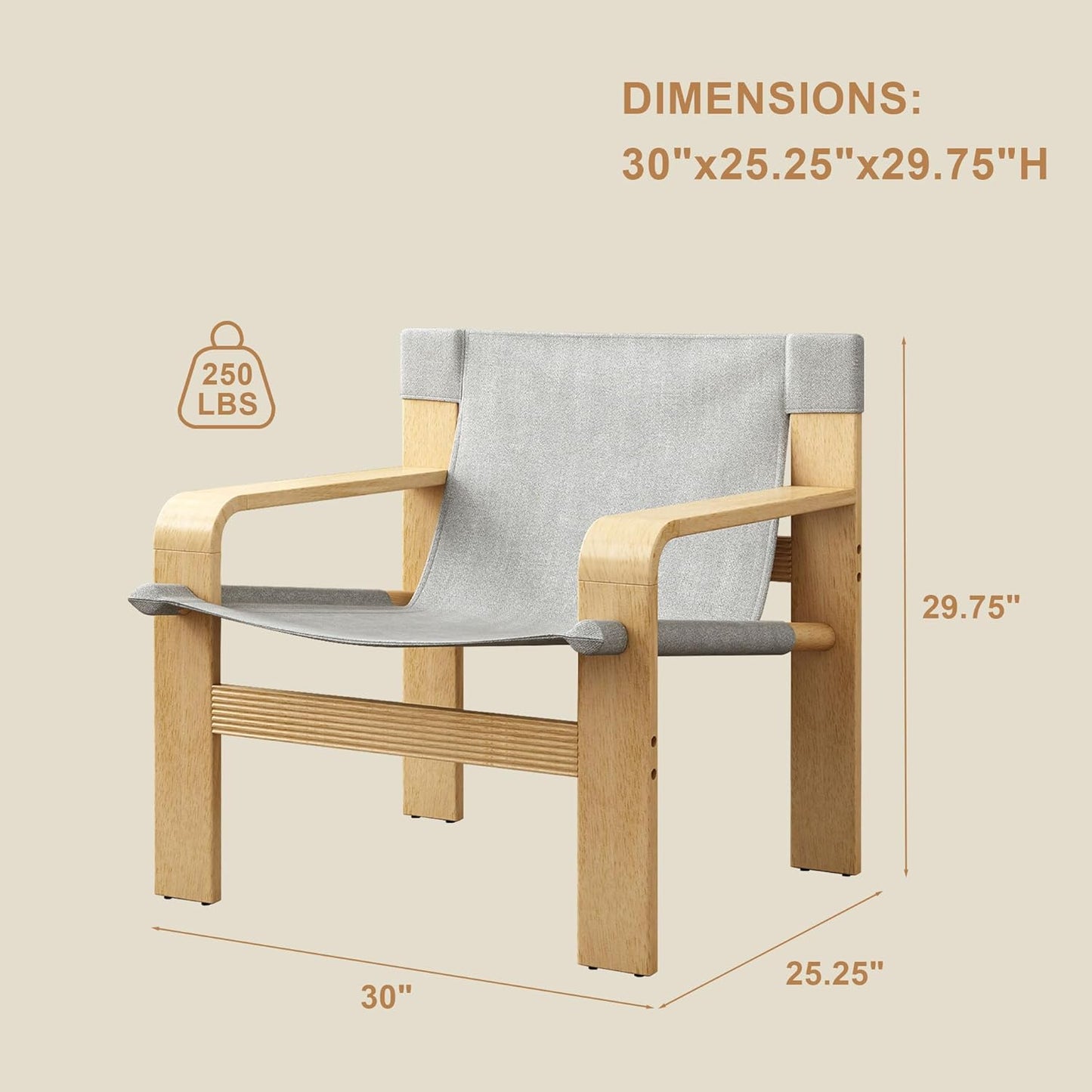 Mid-Century Accent Chair with Wide Armrest & Solid Wood Frame, Detachable and Washable Armchair, Modern Living Room Reading Chairs for Bedroom Sunroom Bedroom Balcony,White