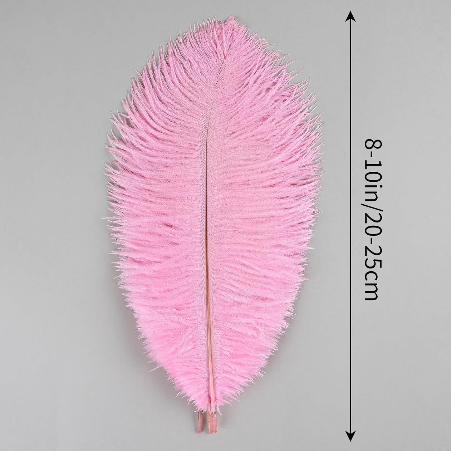 THARAHT Pink Ostrich Feathers 12pcs Natural Bulk 8-10Inch 20cm-25cm for Crafts Wedding Party Centerpieces Flower Arrangement Easter Gatsbi and Home Decoration Feathers