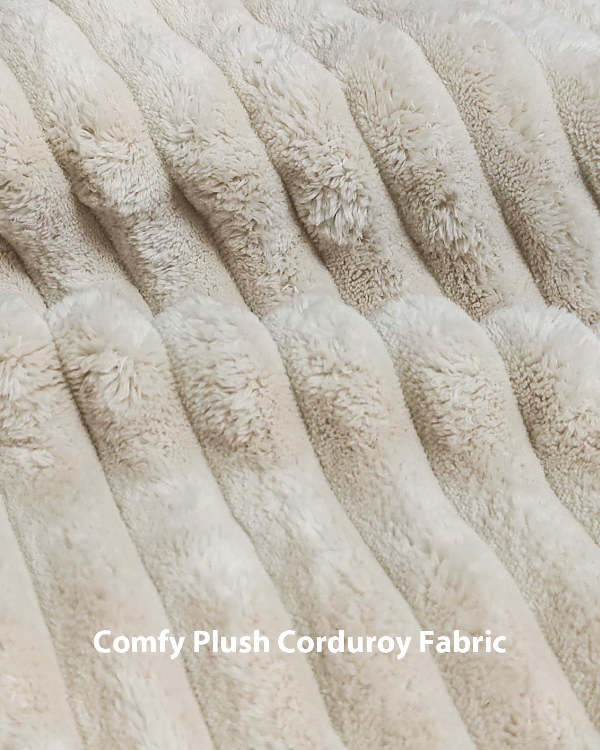 Txtin's Comfy Accent Chair Reading Chair for Bedroom Cozy Wing Arm Living Room Single Sofa Chair with Angle Adjustable Arms Beige Corduroy Easy Assembly