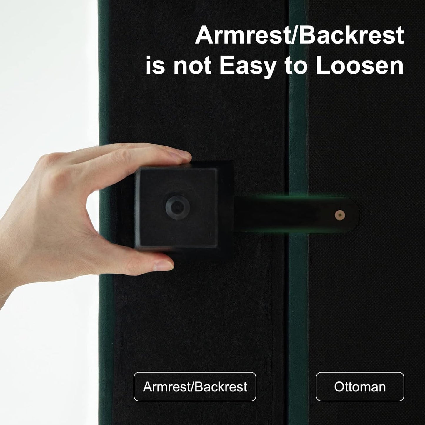 Belffin Modular Sofa Couch with Storage Seats Velvet 3 Seater Sofa for Living Room Green