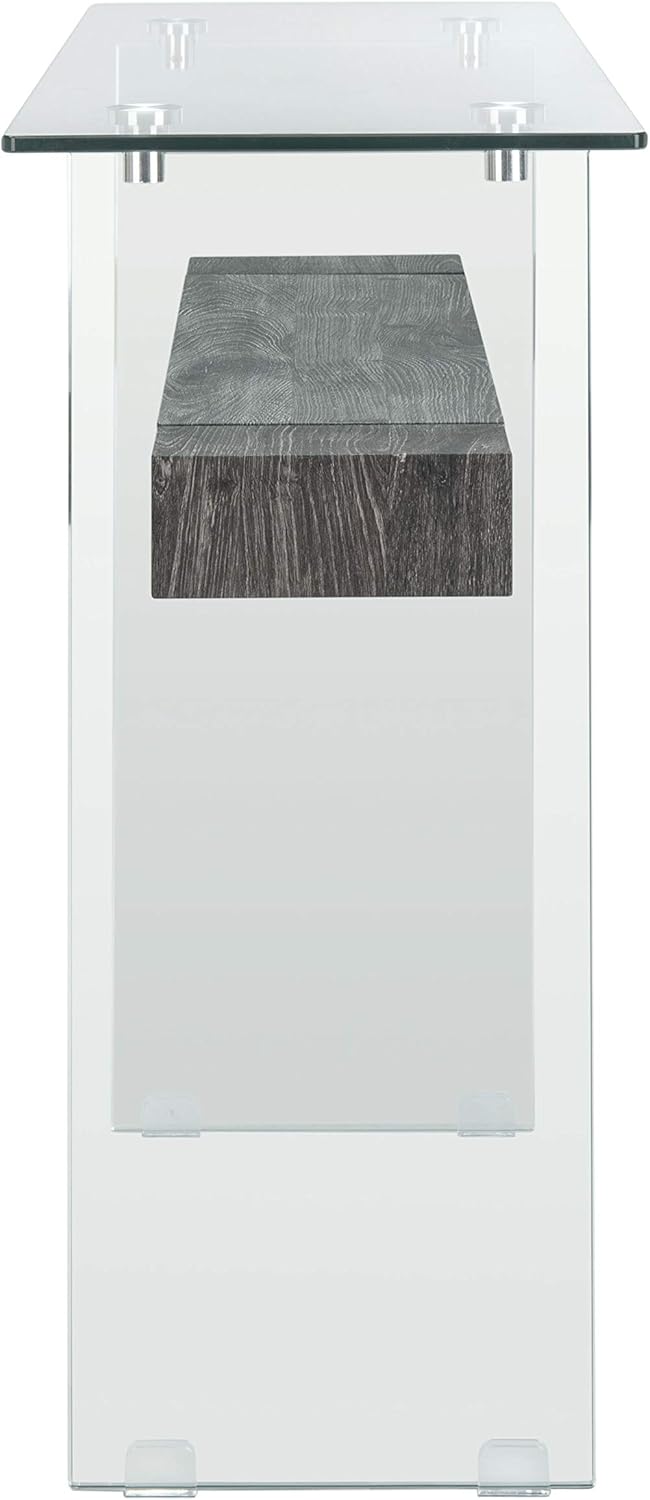 Safavieh Home Kayley Glass and Black Oak Console Table