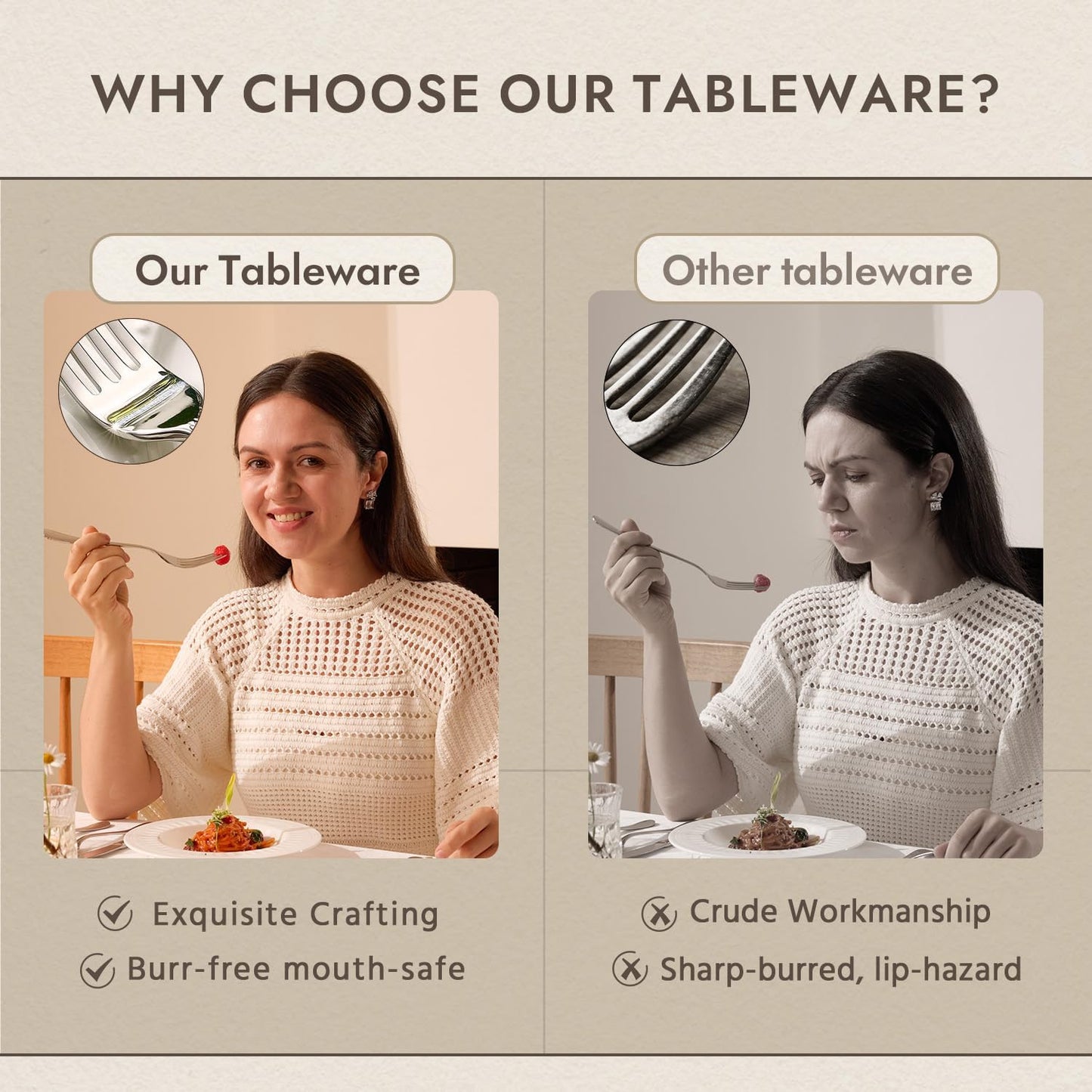 KINGSTONE Silverware Set, Luxury 30 Piece Flatware Set for 6, 18/10 Stainless Steel Cutlery Set with Diamond Cut Pattern for Kitchen, Home, Wedding, Party, Mirror Polished and Dishwasher Safe