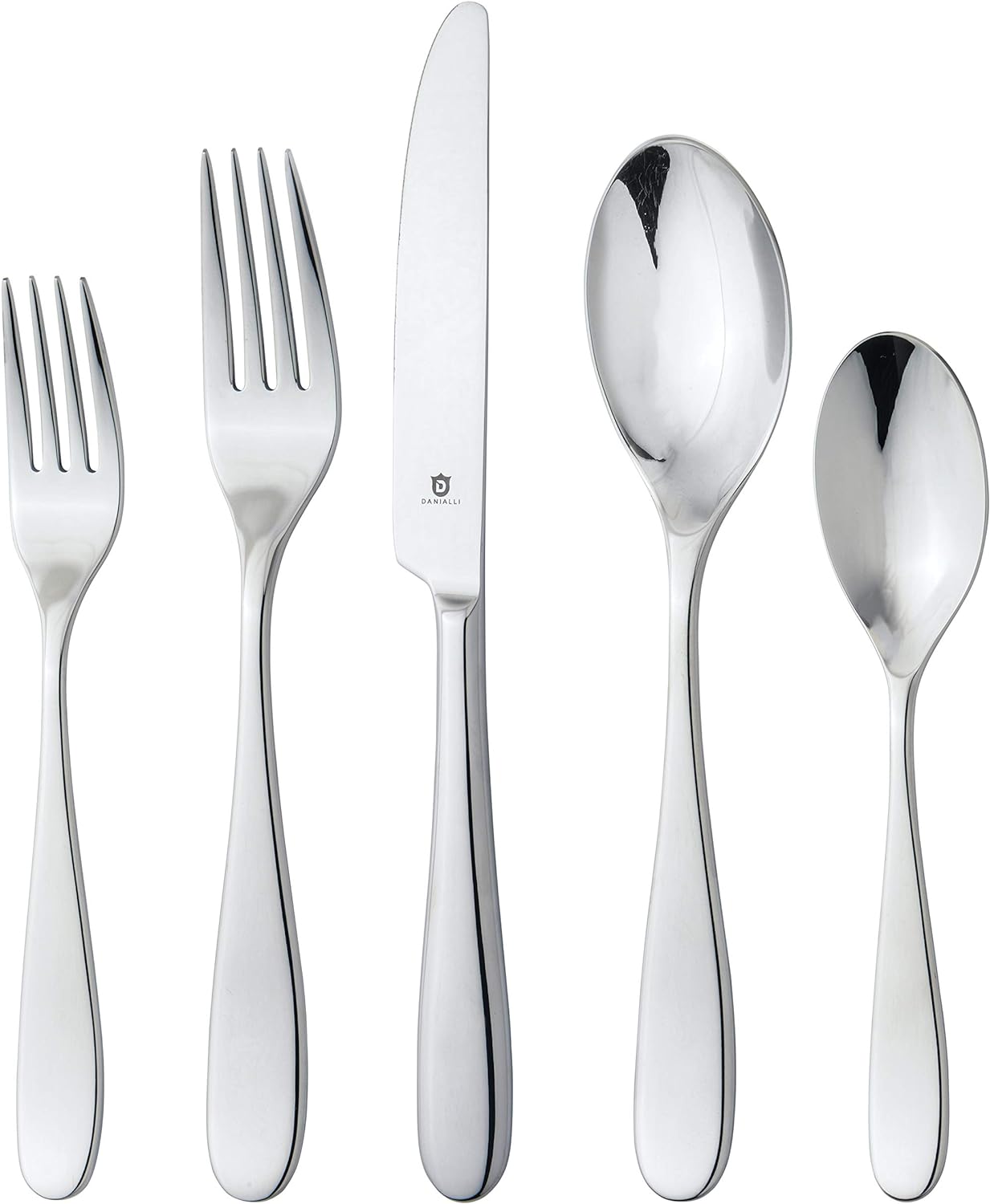 Silverware Set for 6 – 18/10 Stainless Steel Flatware, Mirror Finish, Dishwasher Safe, Durable and Balanced Utensils, Modern Tableware (30-Piece Set, Fidenza)
