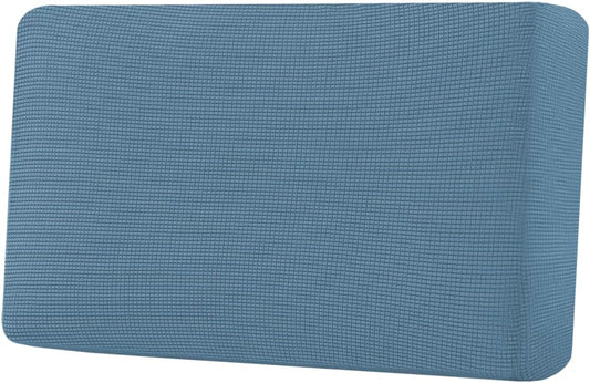 H.VERSAILTEX Super Stretch Individual Seat Cushion Covers Sofa Covers Couch Cushion Covers Slipcover Sets Thick Jacquard Textured Twill Fabric (1 Piece Loveseat Cushion Cover, Dusty Blue)