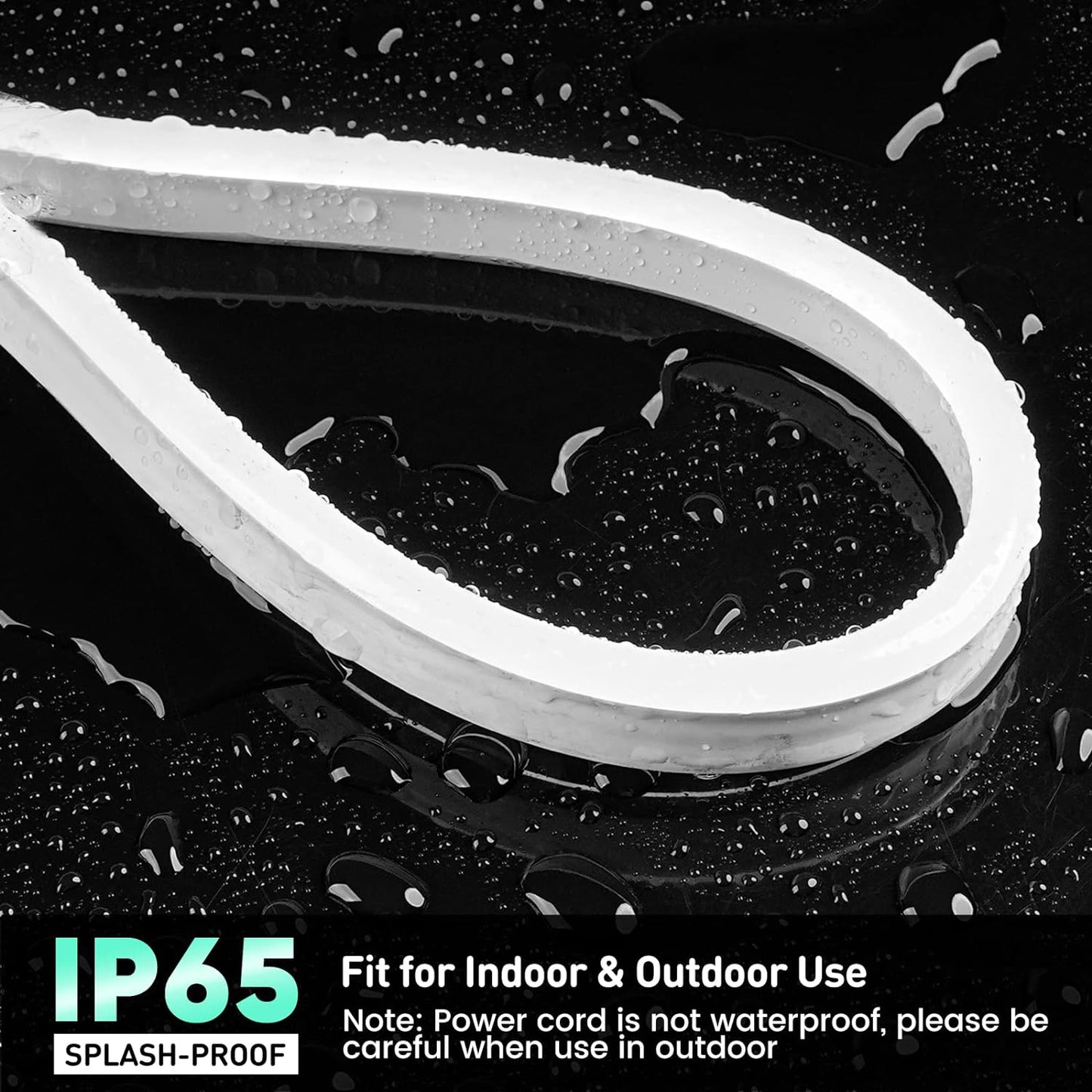 GZBtech Flexible LED Neon Rope Lights 50FT,AC 110-120V Waterproof Strip Light, 120 LEDs/M Cuttable Connectable Neon Lighting for Indoor Outdoor Home Decor/Commercial Building Use-Cold White 15M