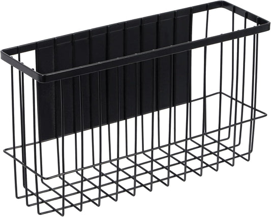 dedoot Magnetic Holder Locker Strong Black Mesh Holder Magnetic Basket Organizer Shelf Rack for Whiteboard,Fridge, Sponge, Recipe, Beverage ,Refrigerator ,Office File Foil,10.25x 3.6x 6 inches