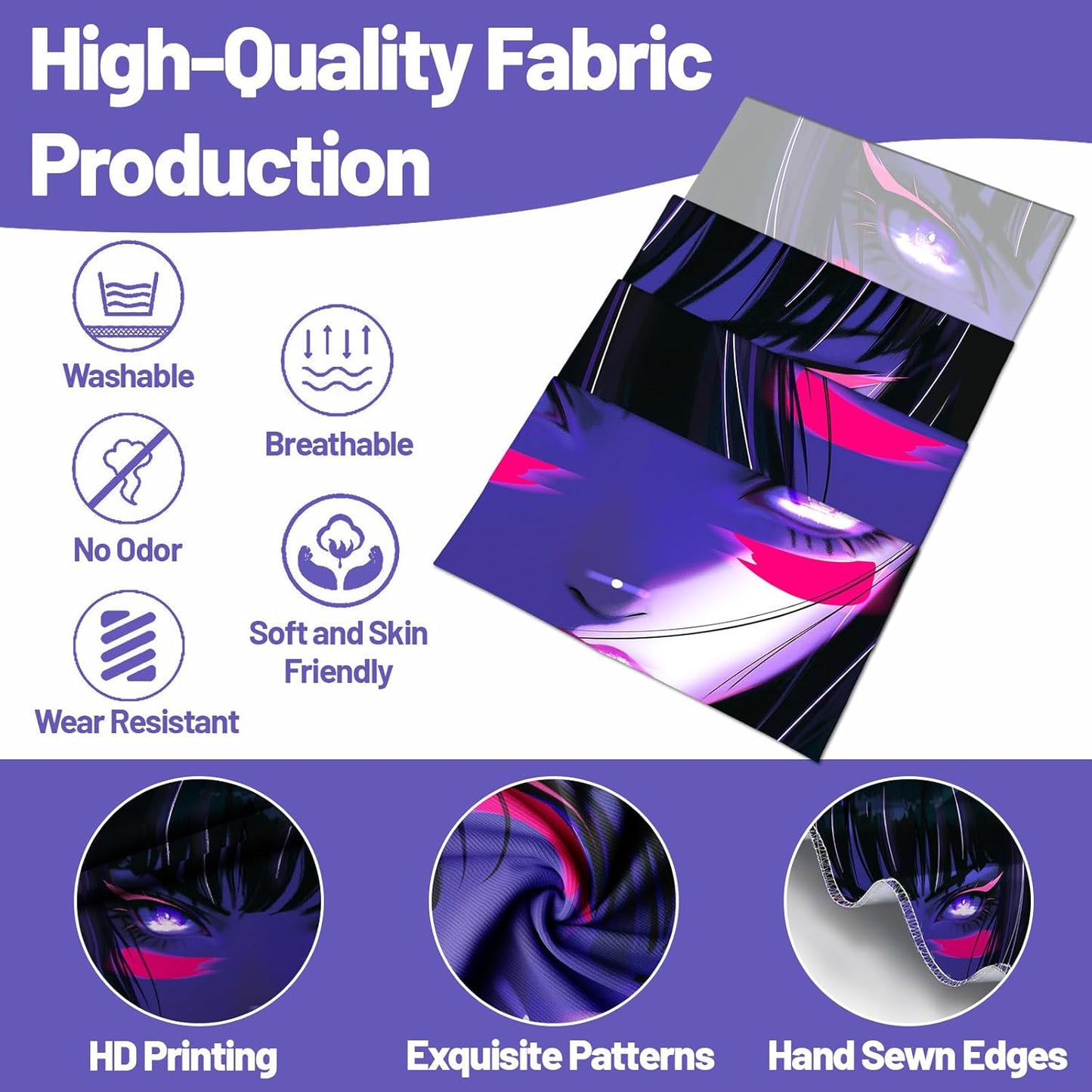 dueeia Blacklight Anime Girl Tapestry Wall Hanging Japanese Cool Black Light Glow in the Dark Uv Tapestries for Boys Girls Bedroom Aesthetic Living Room Dorm Wall Decor (59.1"x39.4")