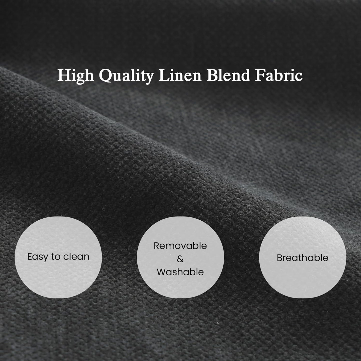 JACH U-Shaped Sectional Couches for Living Room, Cloud Sectional Couch with Deep Seat, 155.9" Modular Sofa with Chaise, Covers Removeable & Washable, Sofas Furniture for Living Room, Black