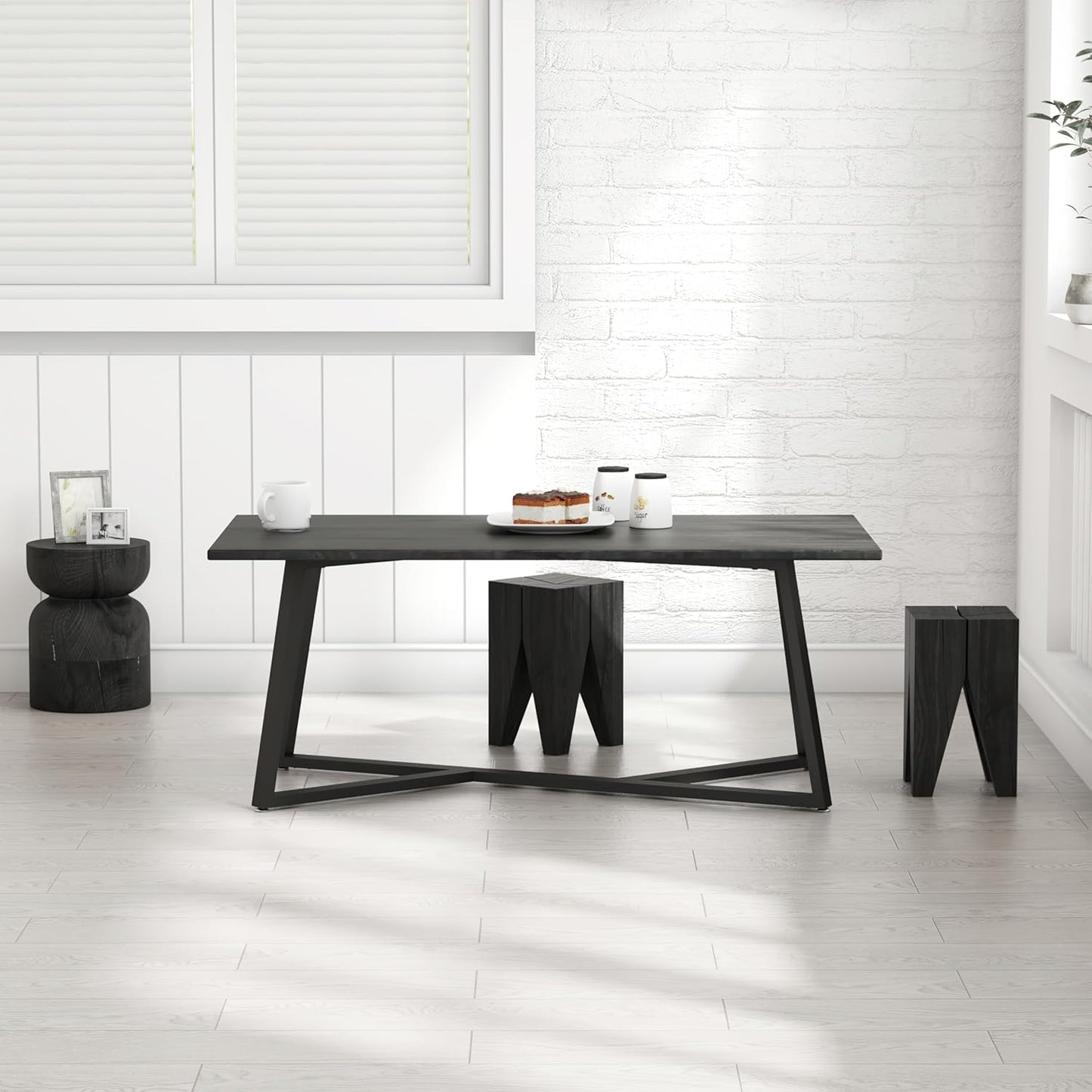 18 Inch Metal Coffee Table Legs, DIY Geometry Desk Base for Table Heavy Duty Furniture Legs for Office Modern Desks Night Stands, End Table, Bench, TV Stands, Etc