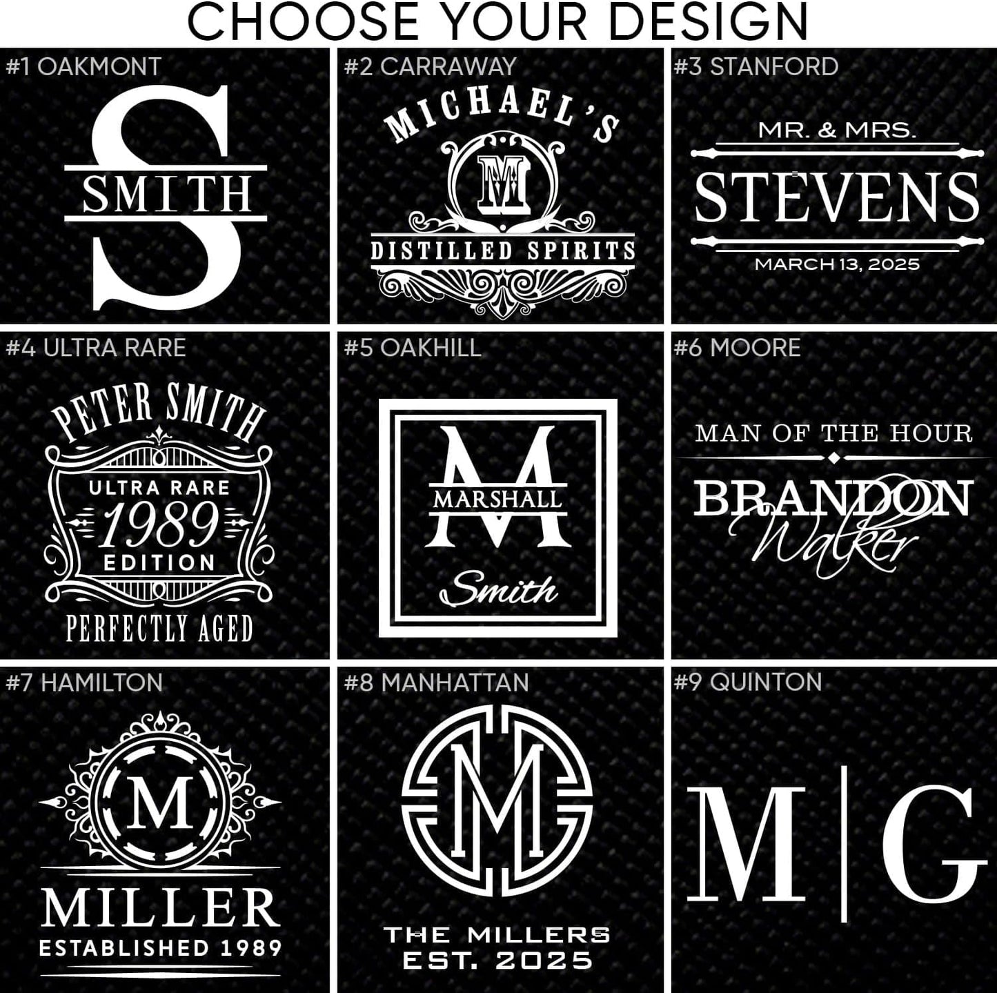 Custom Whiskey Decanter Presentation Set