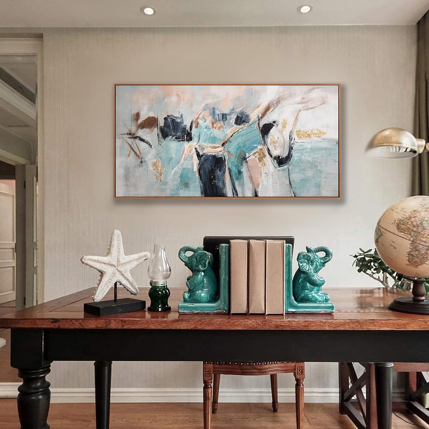 Framed Abstract Wall Art Decor Canvas Artwork Wall Decor Colorful Fantasy Graffiti Art Painting Art For Bedroom Living Room Dining Room Home Office Apartment Modern Abstract Artwork Decoration 20"x40"