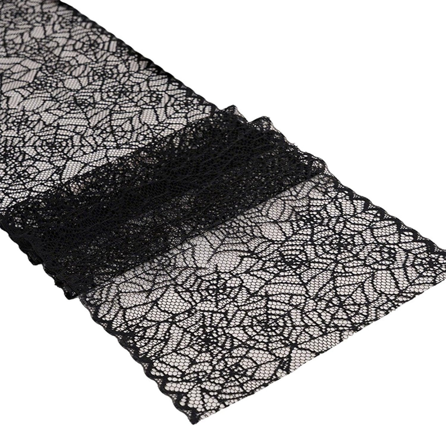 Halloween Spiderweb Lace Table Runners Black Cobweb Designs Table Cover Flag Halloween Tabletop Centerpieces & Fireplace Mantel Decorations for Autumn Home Indoor Party Decor