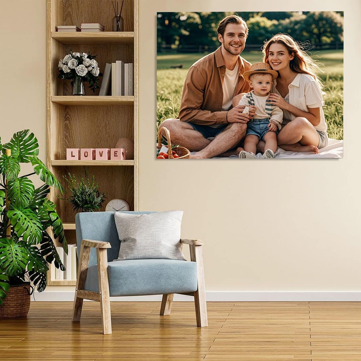 Custom Framed Canvas Prints With Your Photos-Personalized Picture To Canvas Wall Art ，Home Decoration Gifts Holiday Gifts
